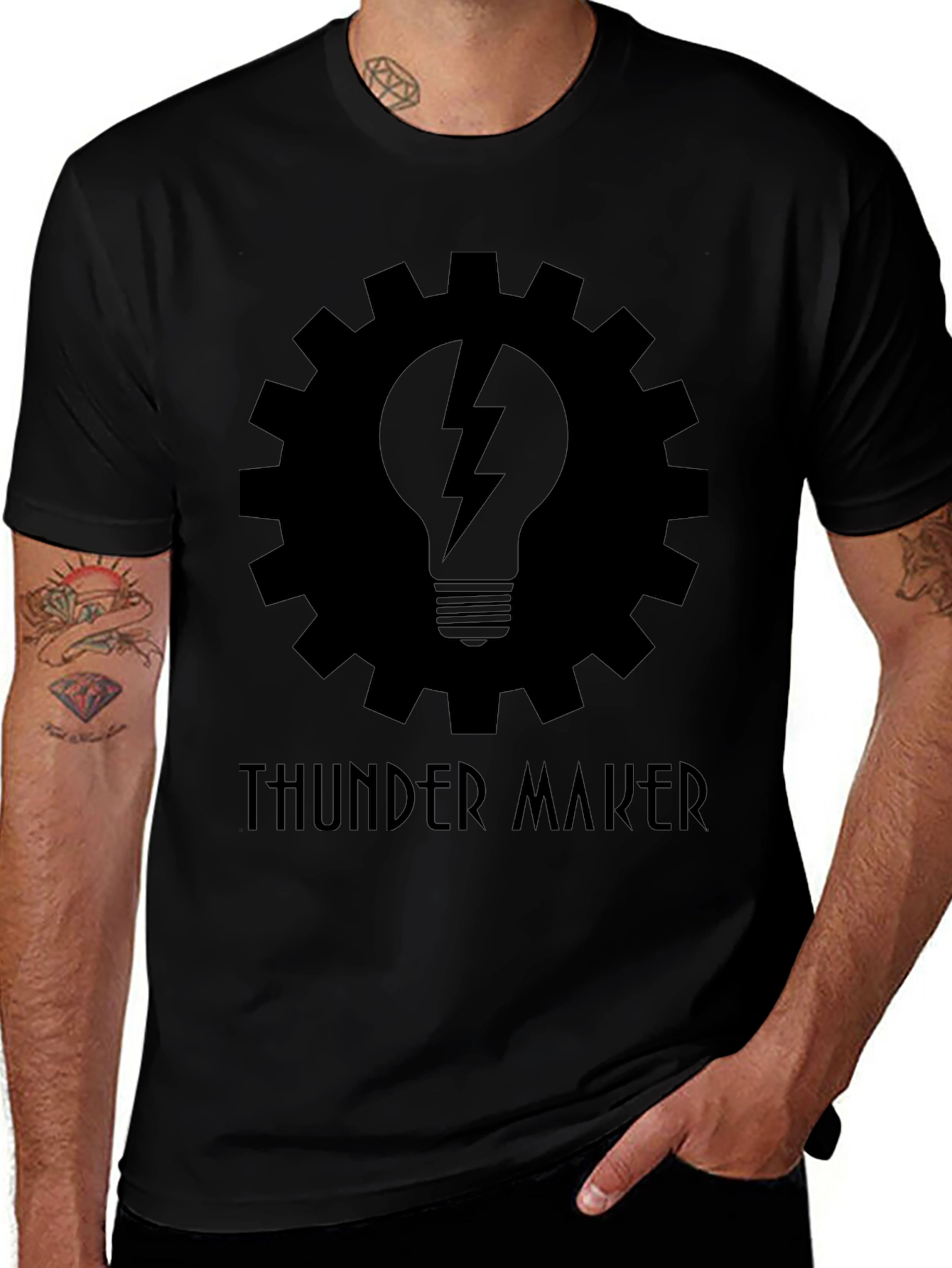 Thunder Maker Graphic T-Shirt - Black