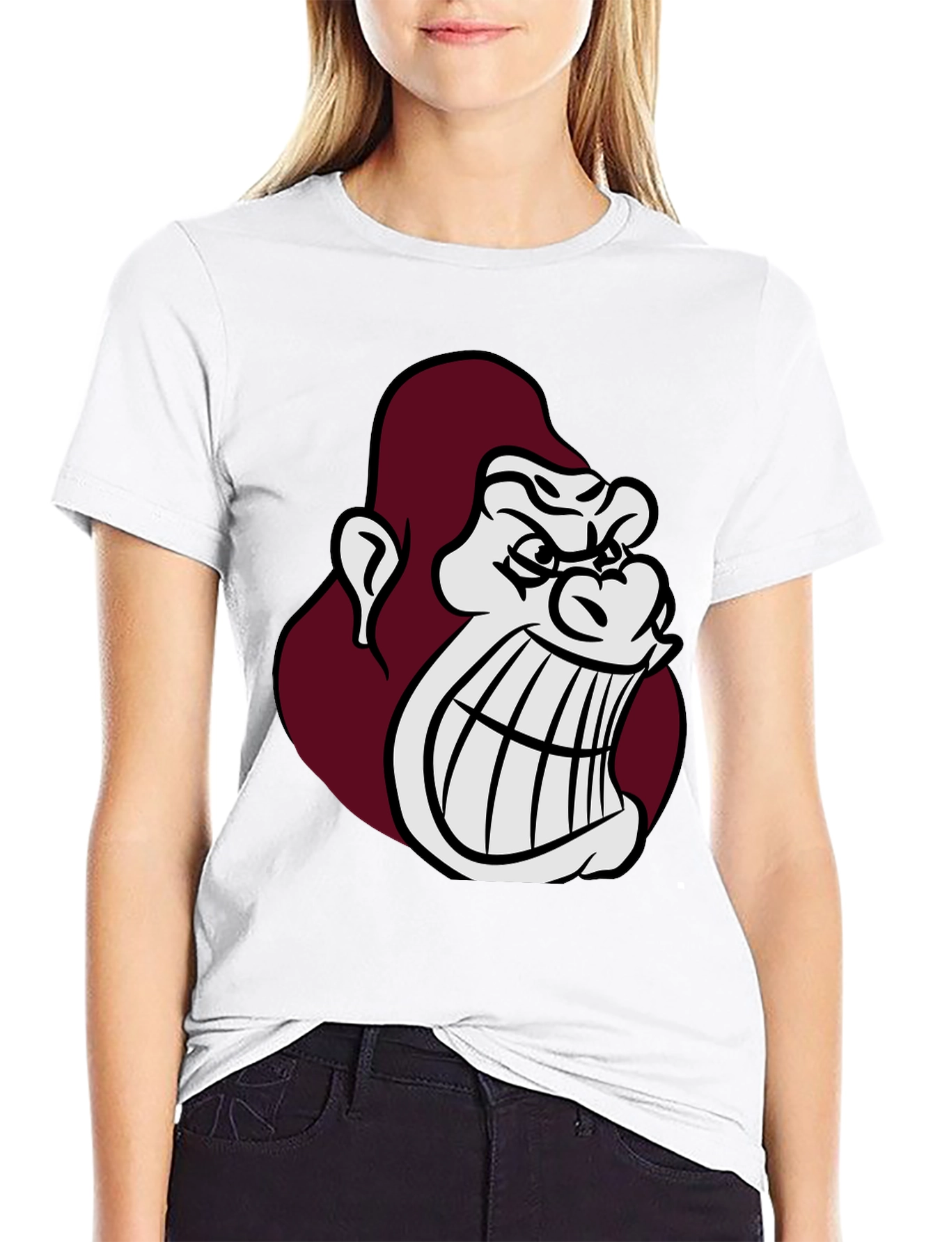 Angry Gorilla Graphic Tee - Black Casual T-Shirt