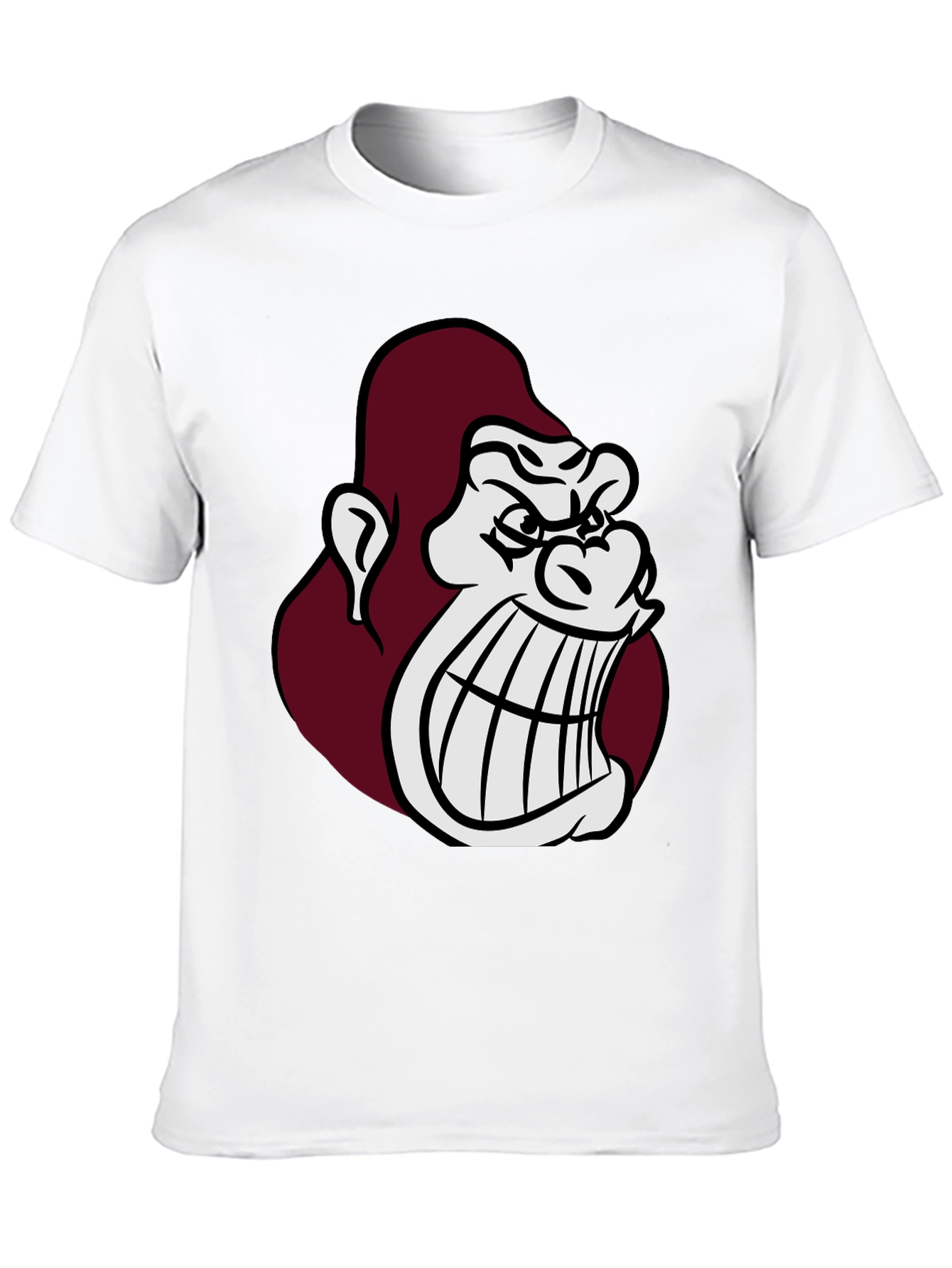 Angry Gorilla Graphic Tee - Black Casual T-Shirt
