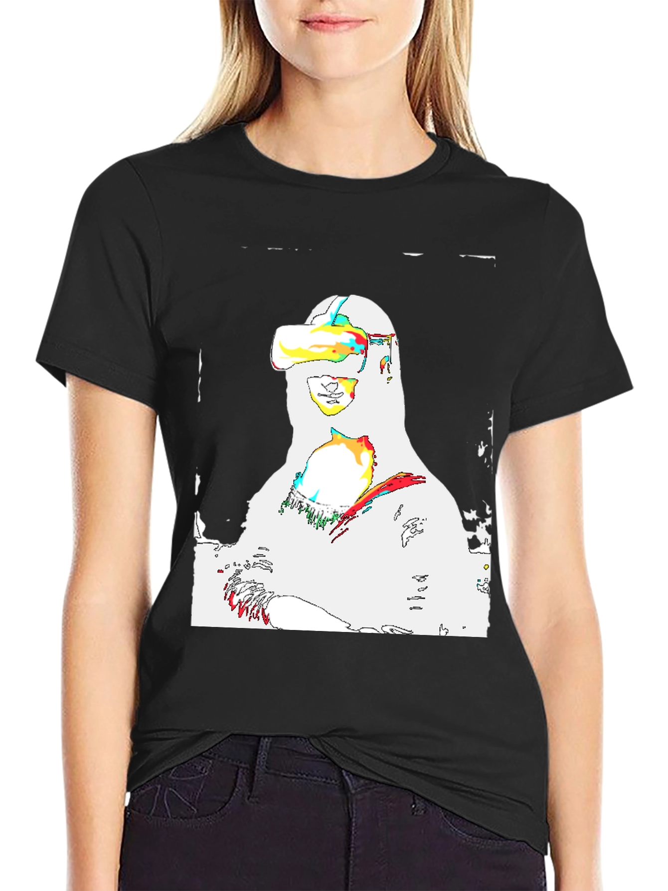 VR Mona Lisa Graphic Tee - Black