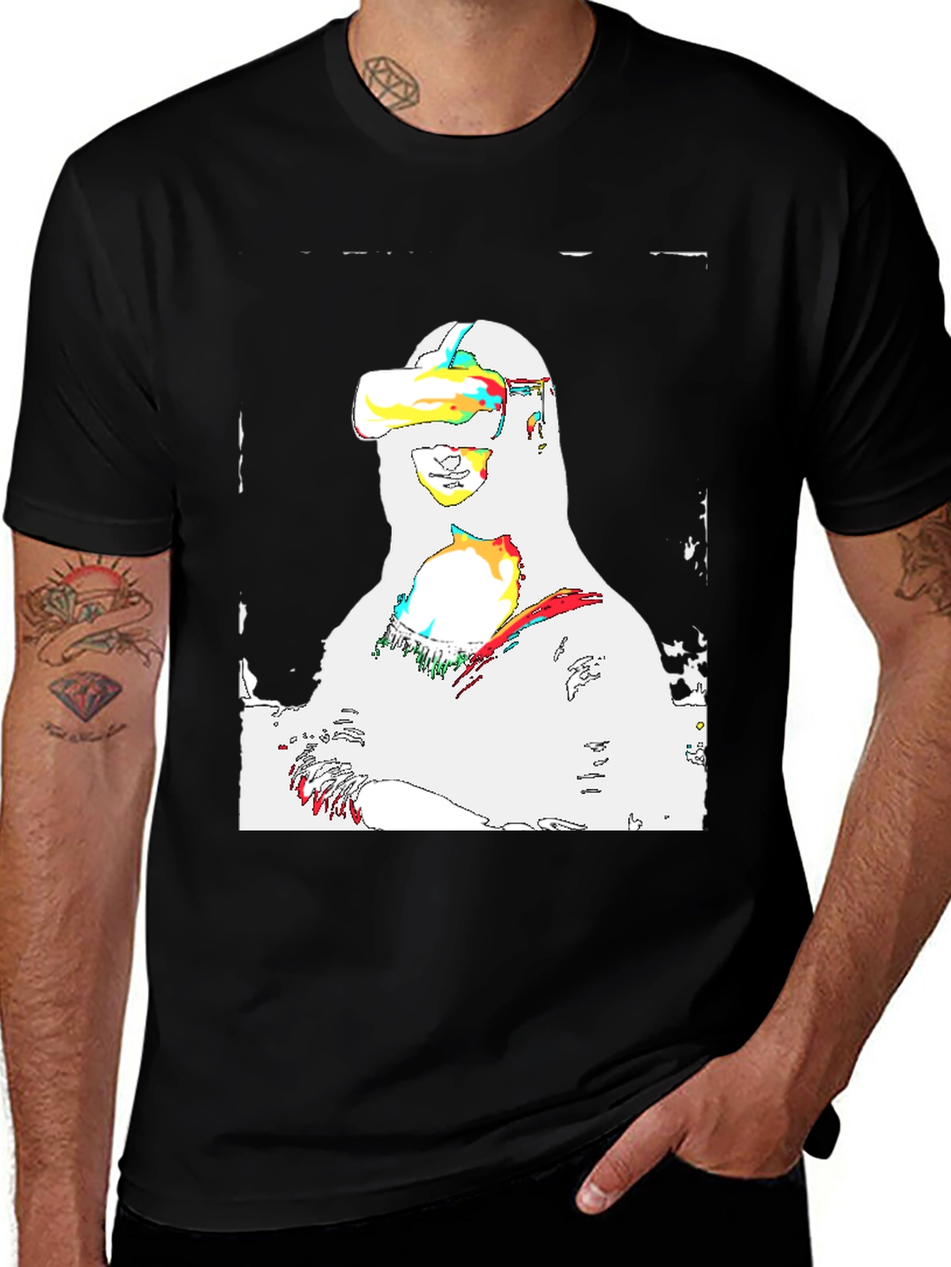 VR Mona Lisa Graphic Tee - Black