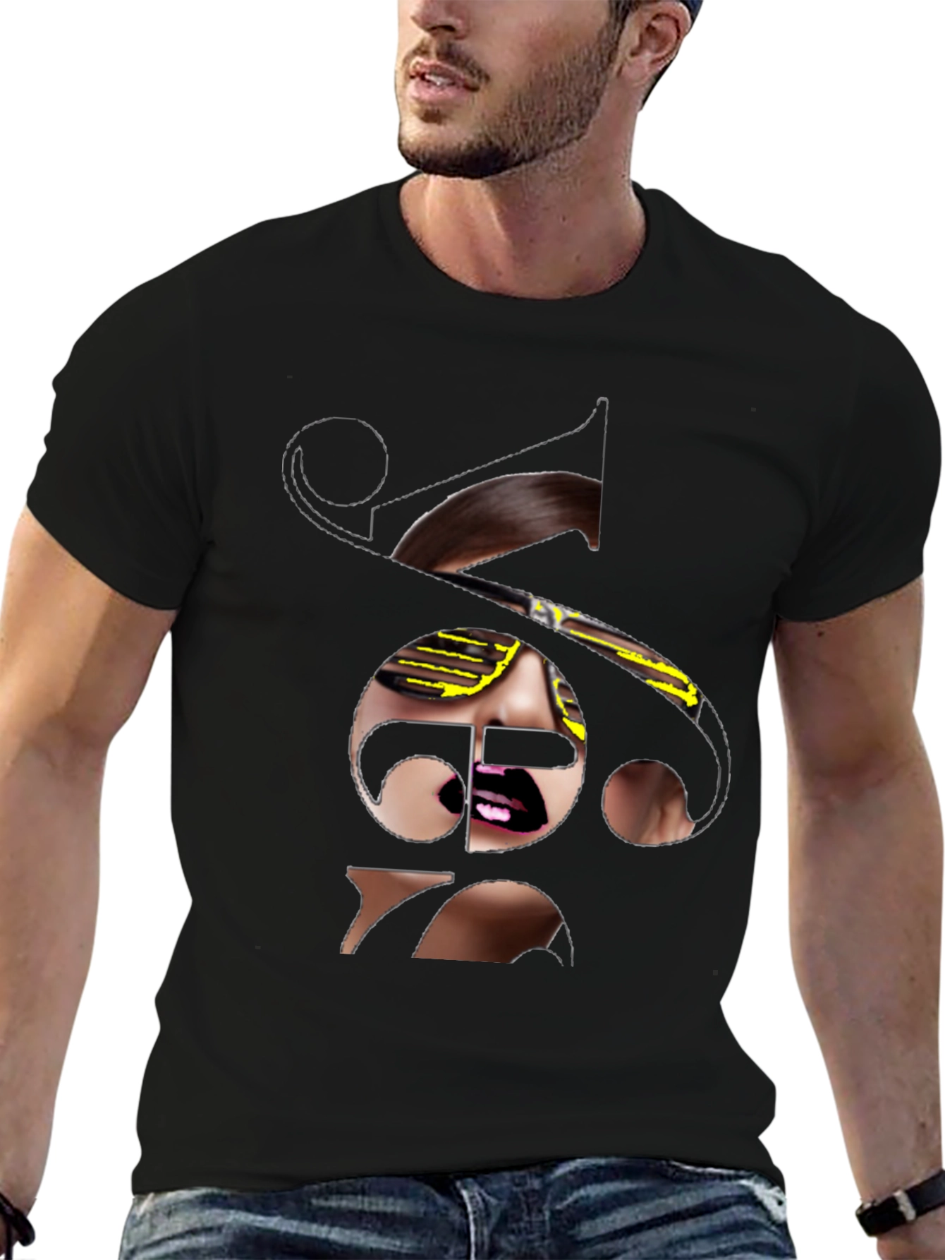 Unique Graphic T-Shirt - Stylish Black Tee
