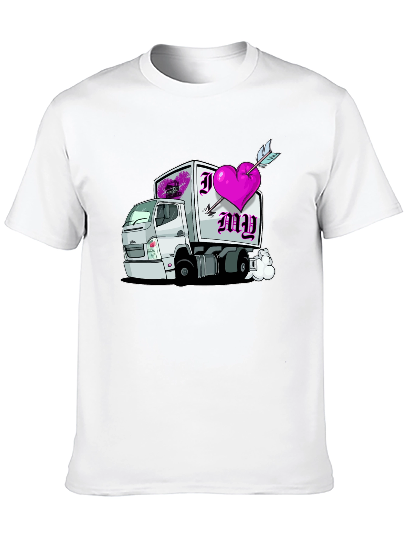 I Heart My Trucker T-Shirt - Black Valentines Day
