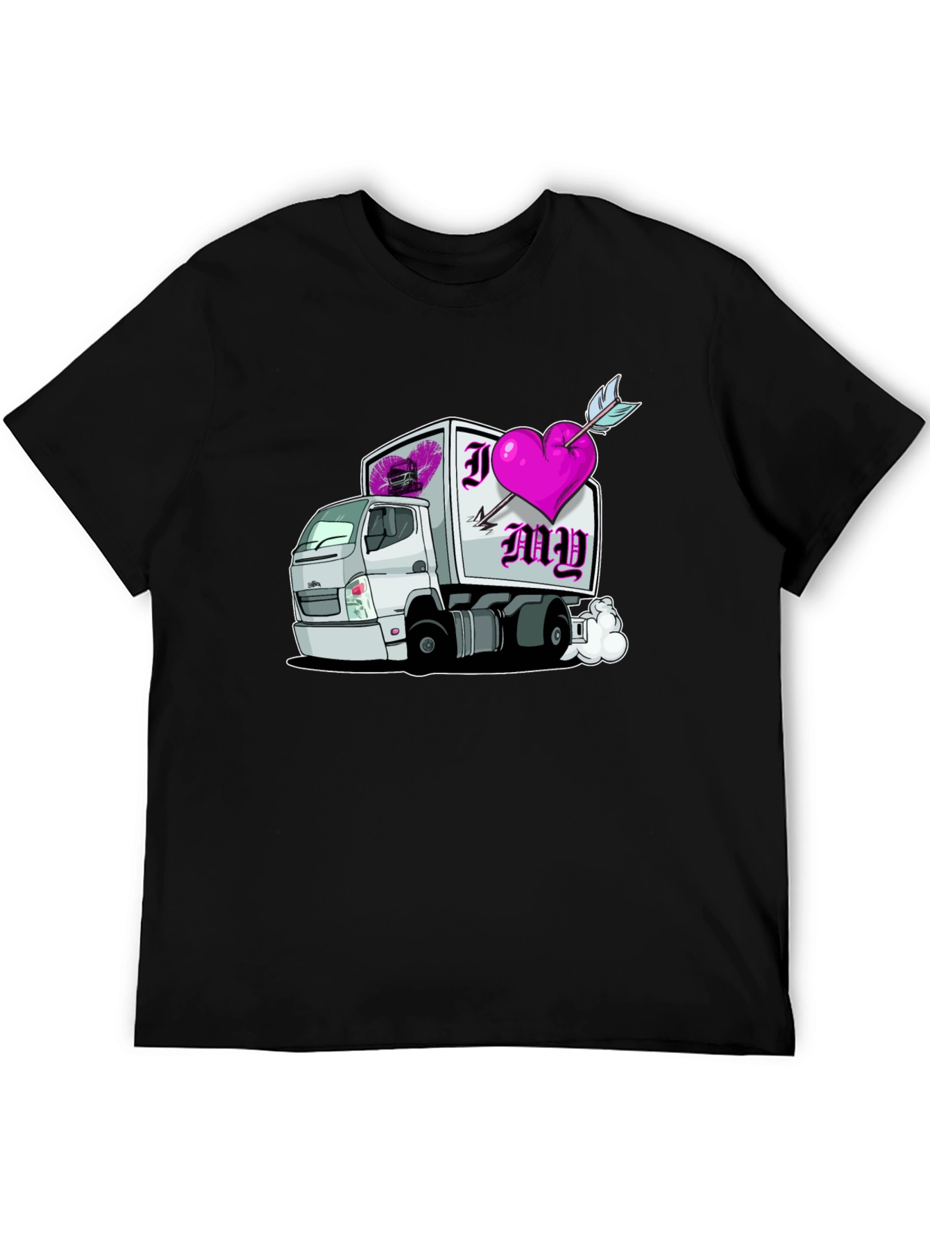 I Heart My Trucker T-Shirt - Black Valentines Day