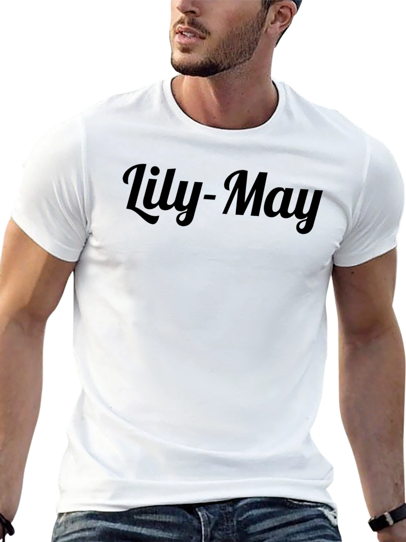 Lily-May Black Graphic Tee - Stylish Comfort
