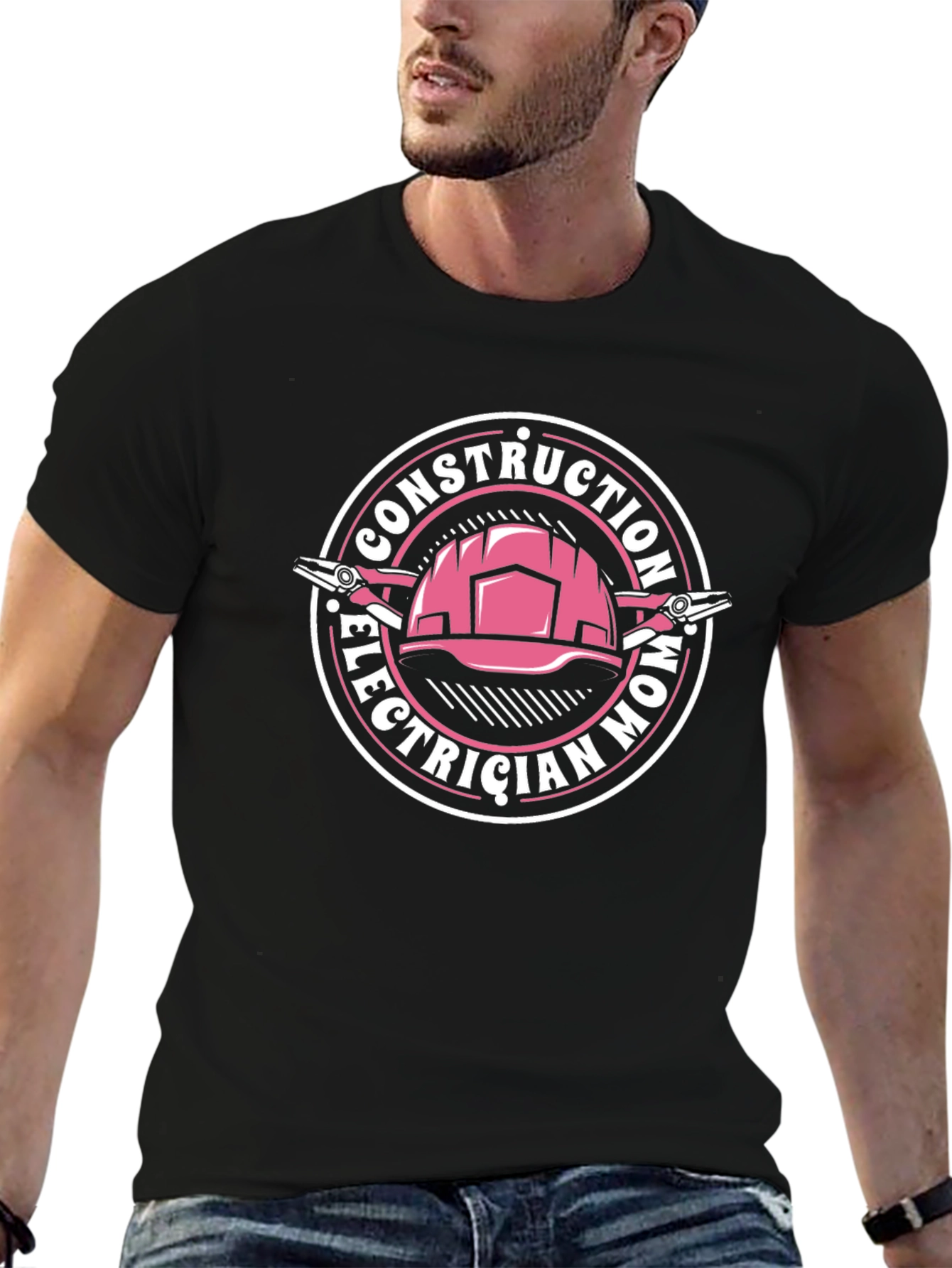 Construction Electrician Mom Graphic Tee