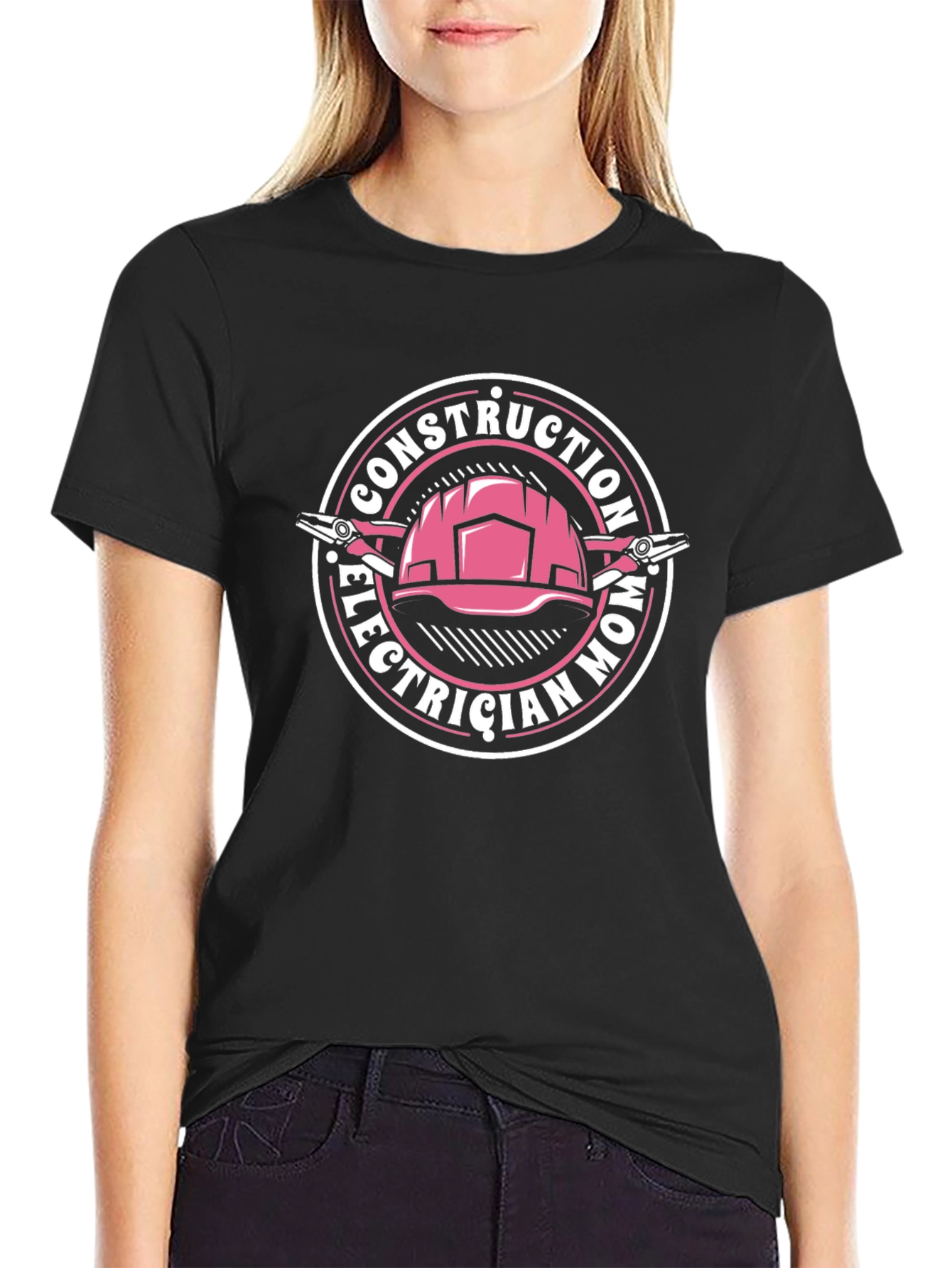 Construction Electrician Mom Graphic Tee