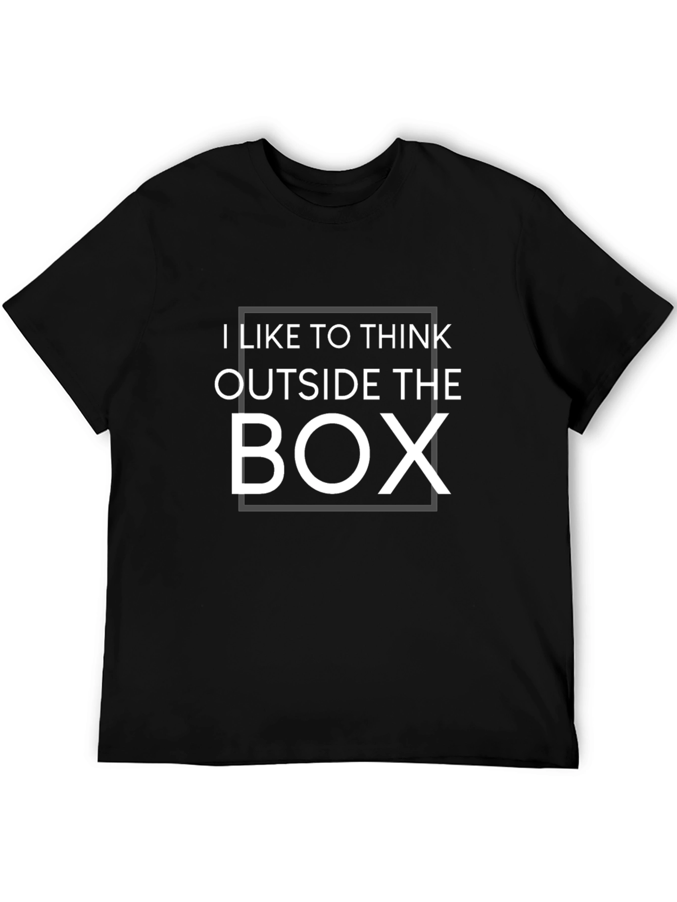 Think Outside the Box Graphic Tee - Black