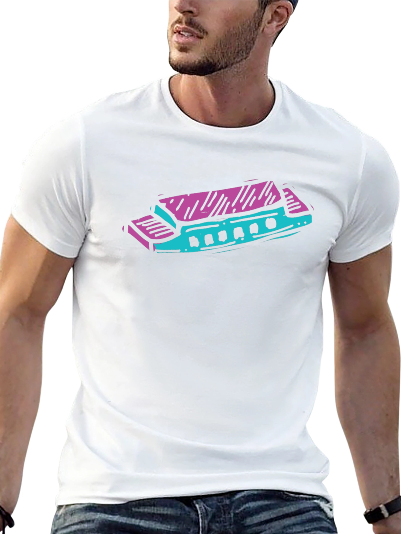 Harmonica Graphic Tee - Cool Music Lovers Shirt