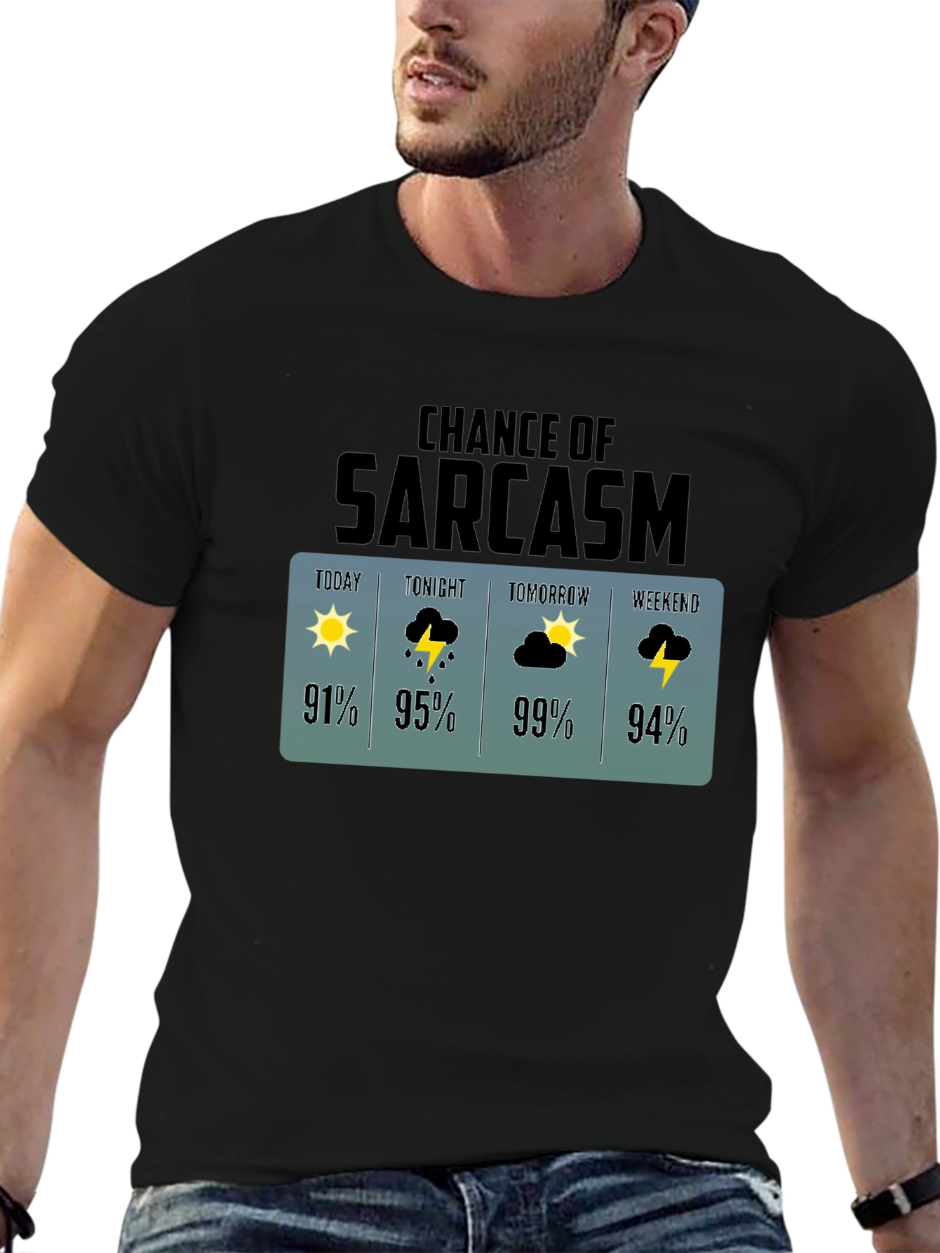Sarcasm Weather Forecast Graphic T-Shirt