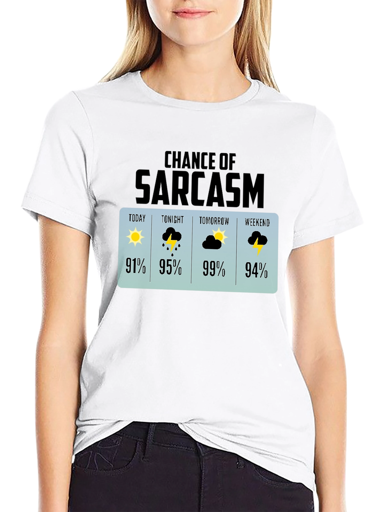 Sarcasm Weather Forecast Graphic T-Shirt