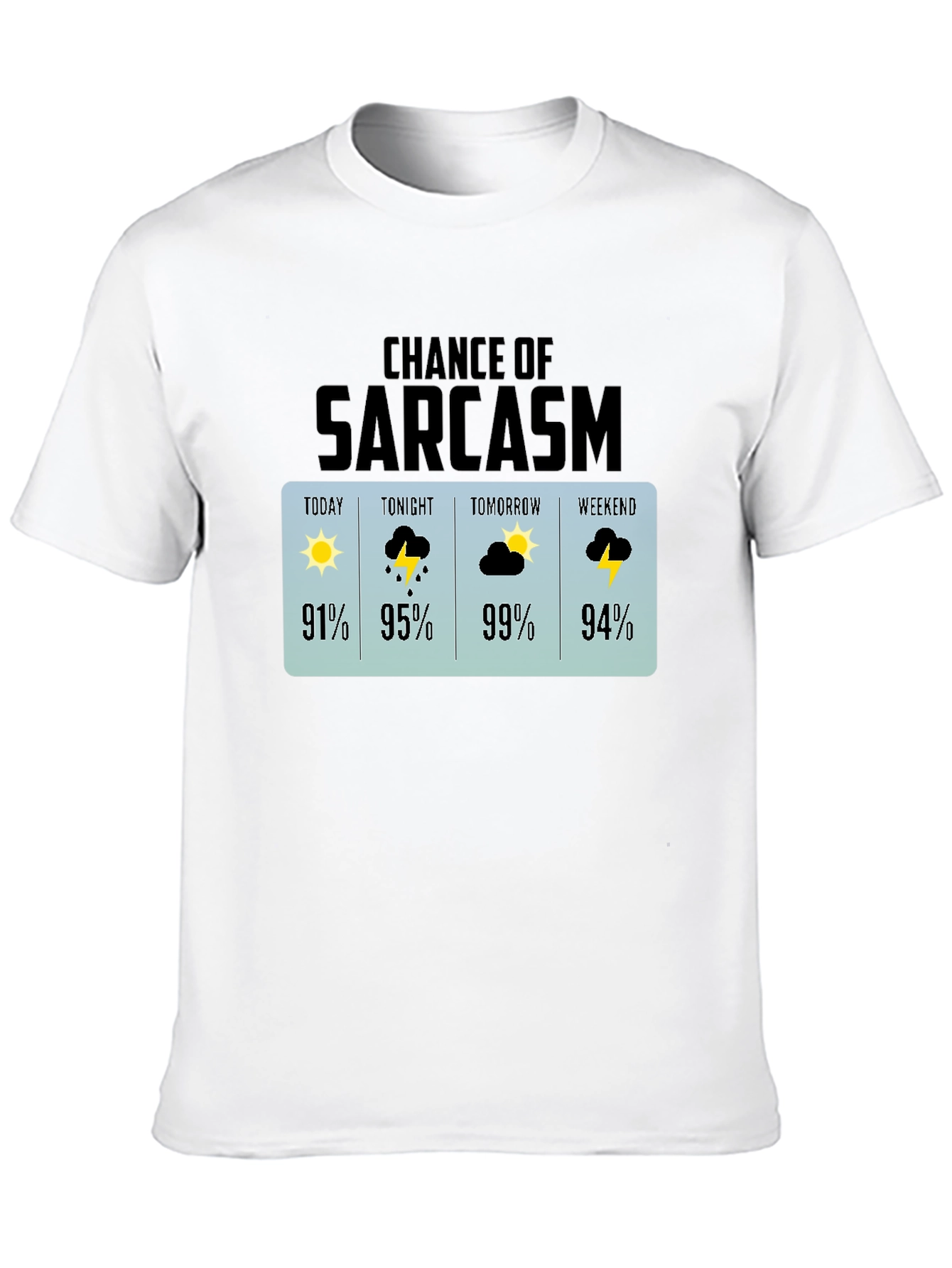 Sarcasm Weather Forecast Graphic T-Shirt