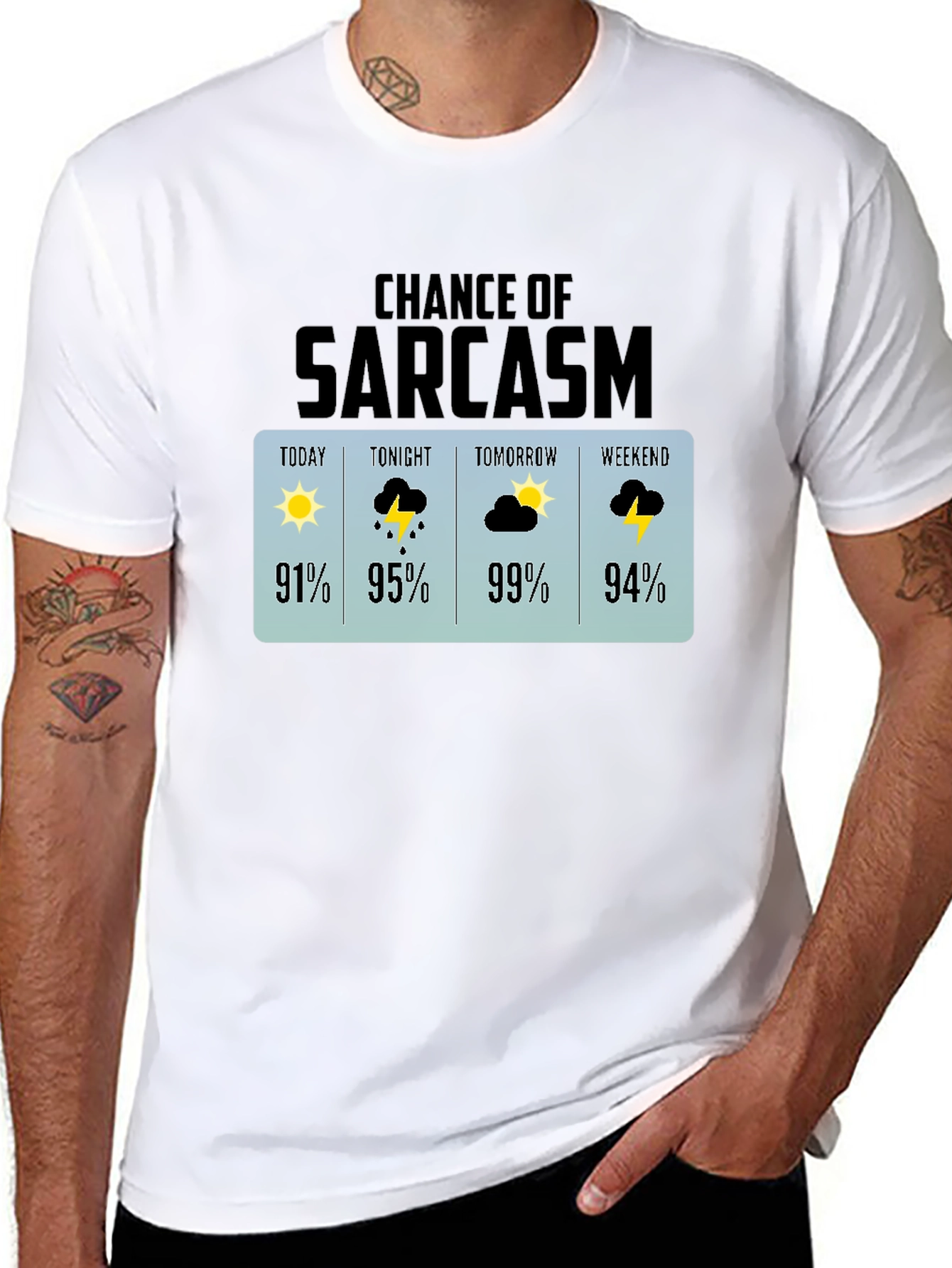 Sarcasm Weather Forecast Graphic T-Shirt