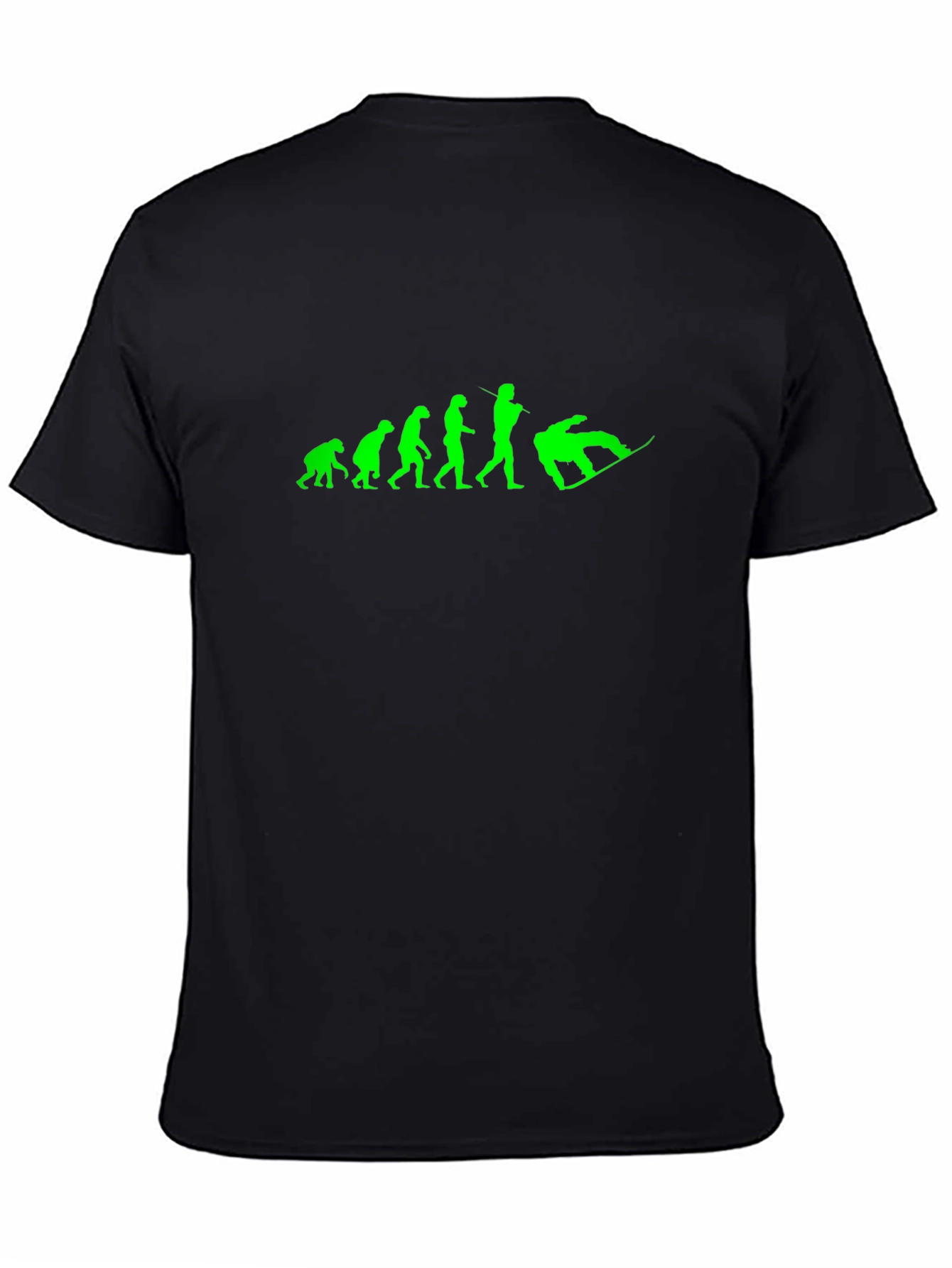 Evolution of Snowboarding Black Graphic Tee