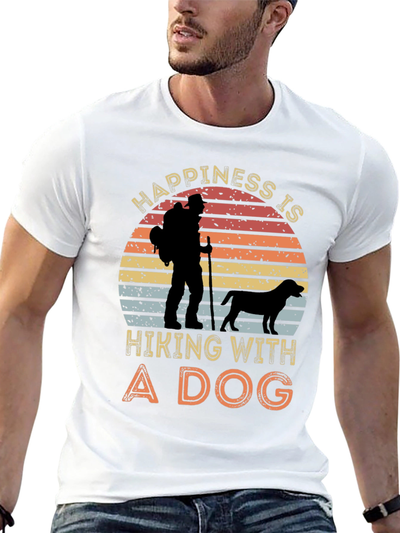 Hiking with a Dog Graphic Tee