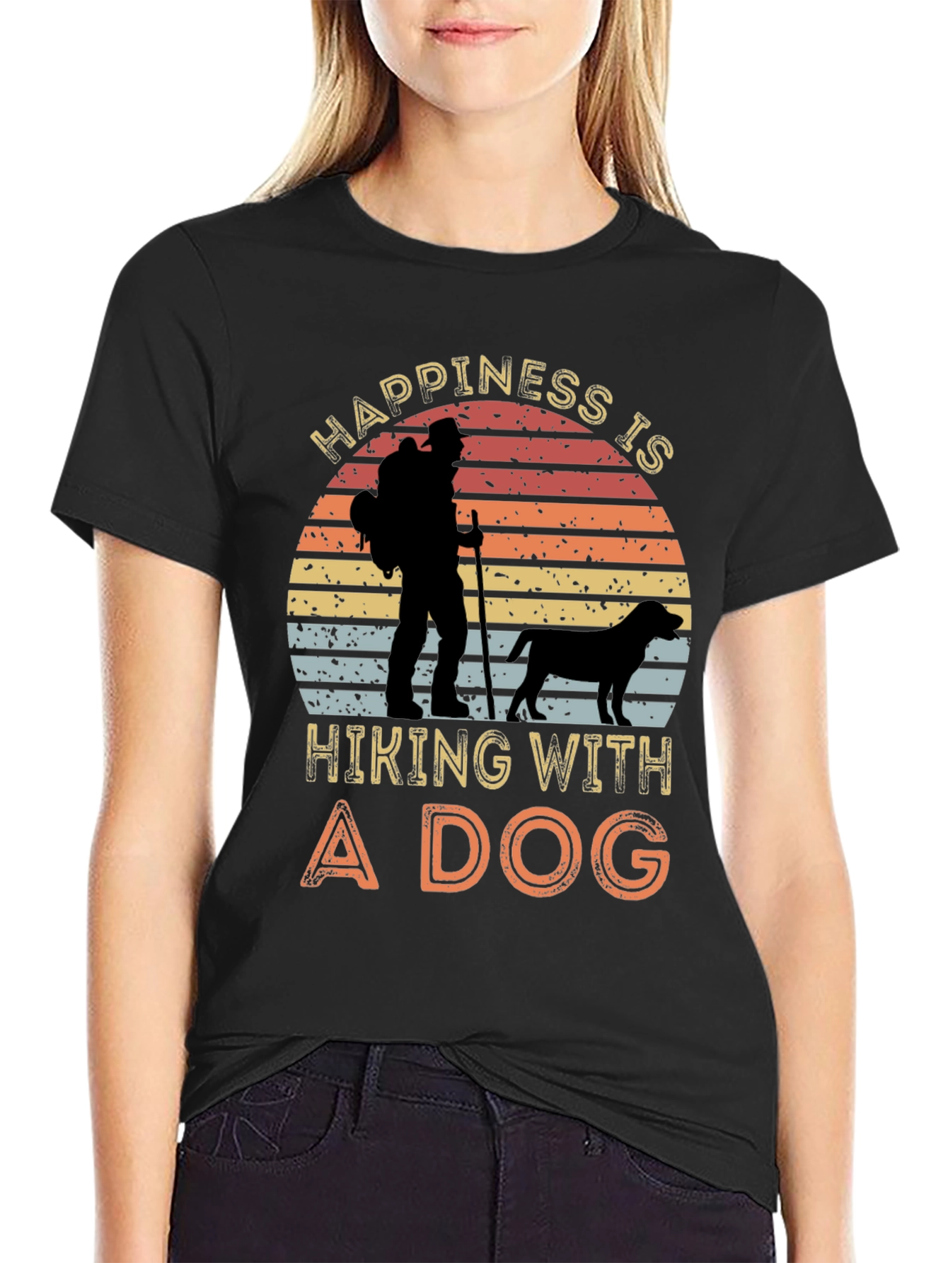 Hiking with a Dog Graphic Tee
