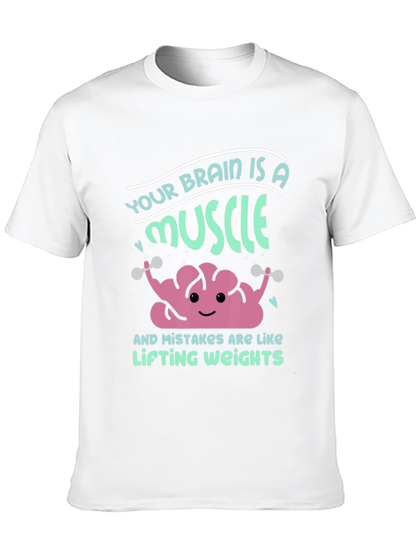 Brain Muscle Workout T-Shirt - Funny Motivational Tee