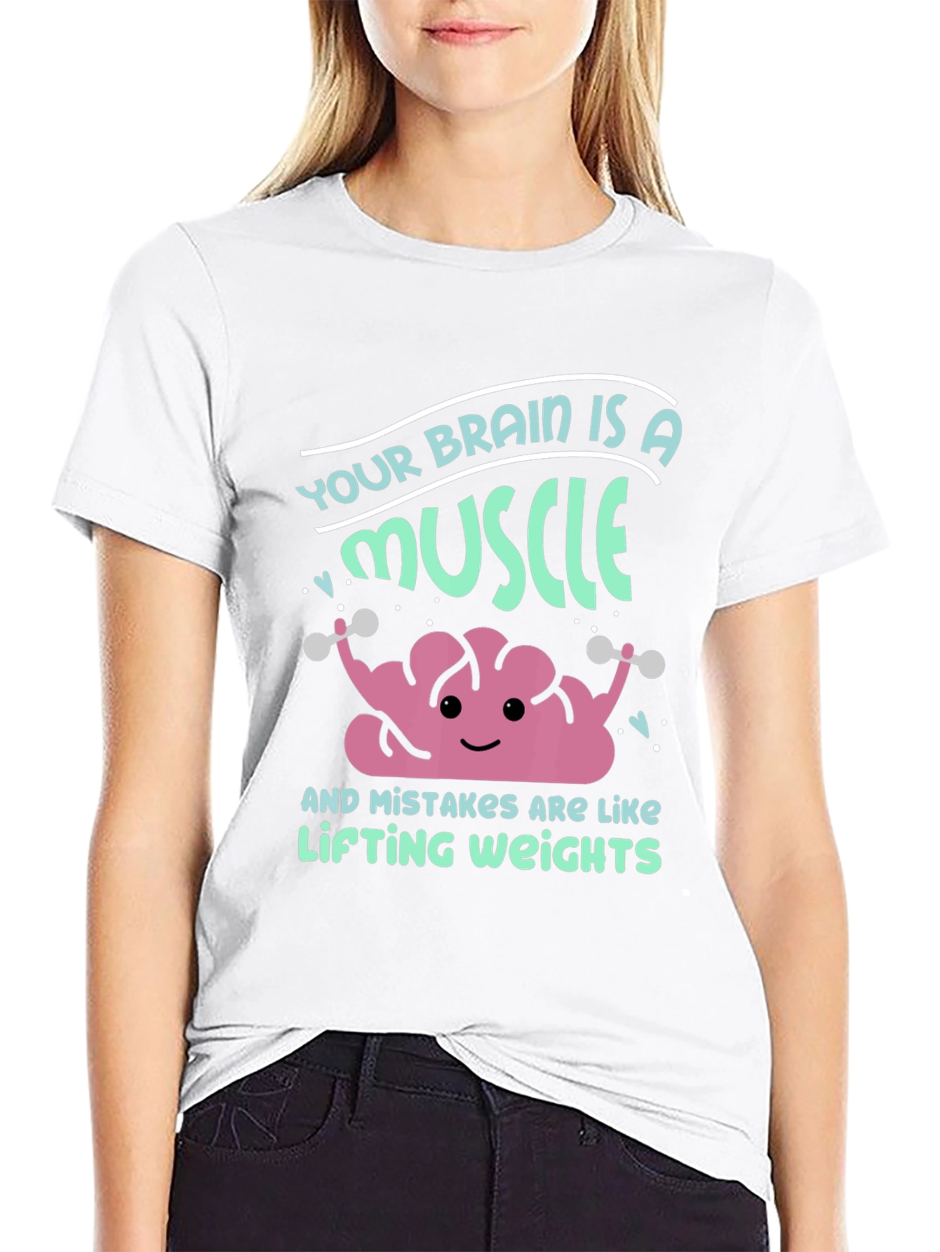Brain Muscle Workout T-Shirt - Funny Motivational Tee
