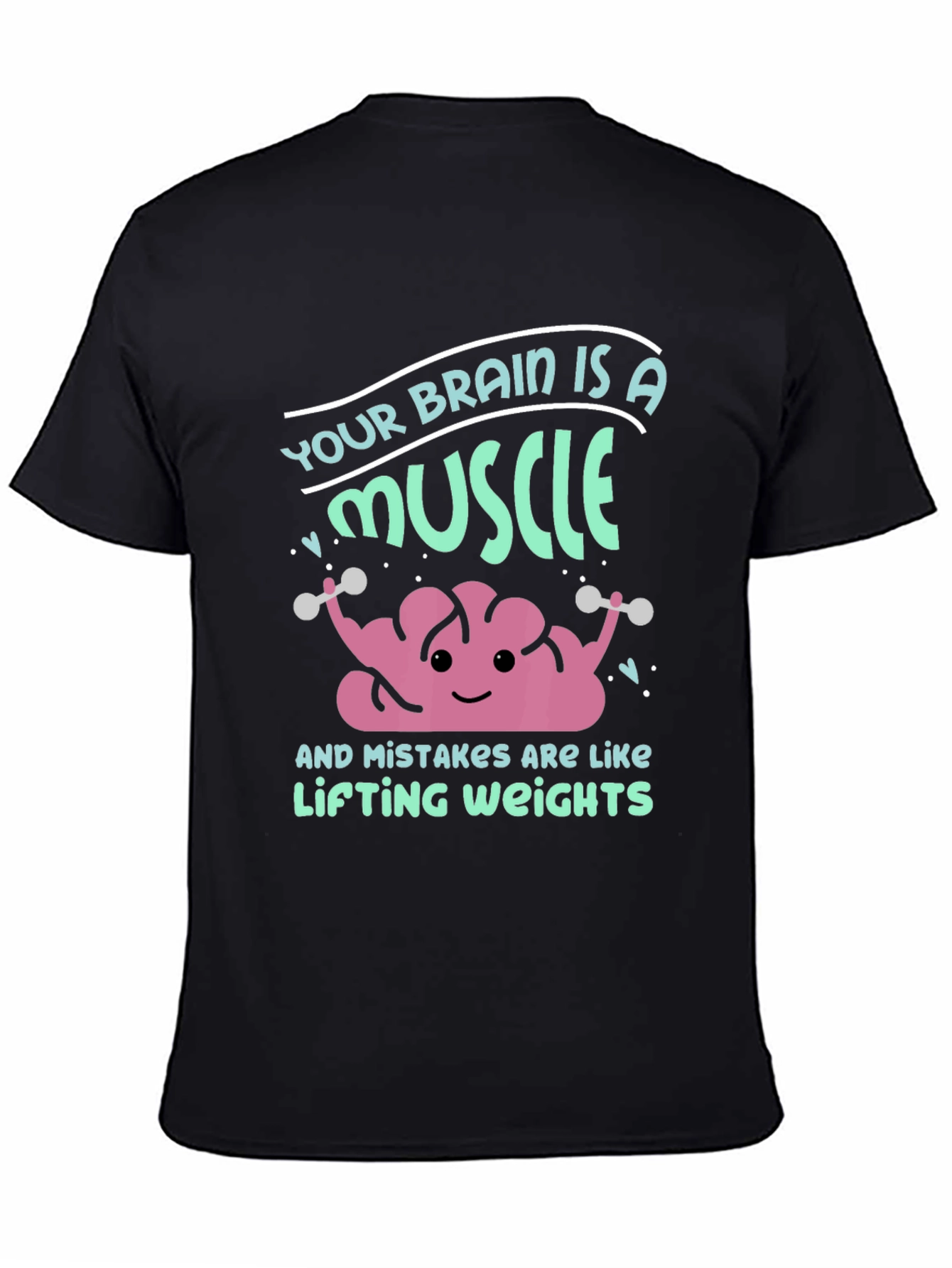 Brain Muscle Workout T-Shirt - Funny Motivational Tee