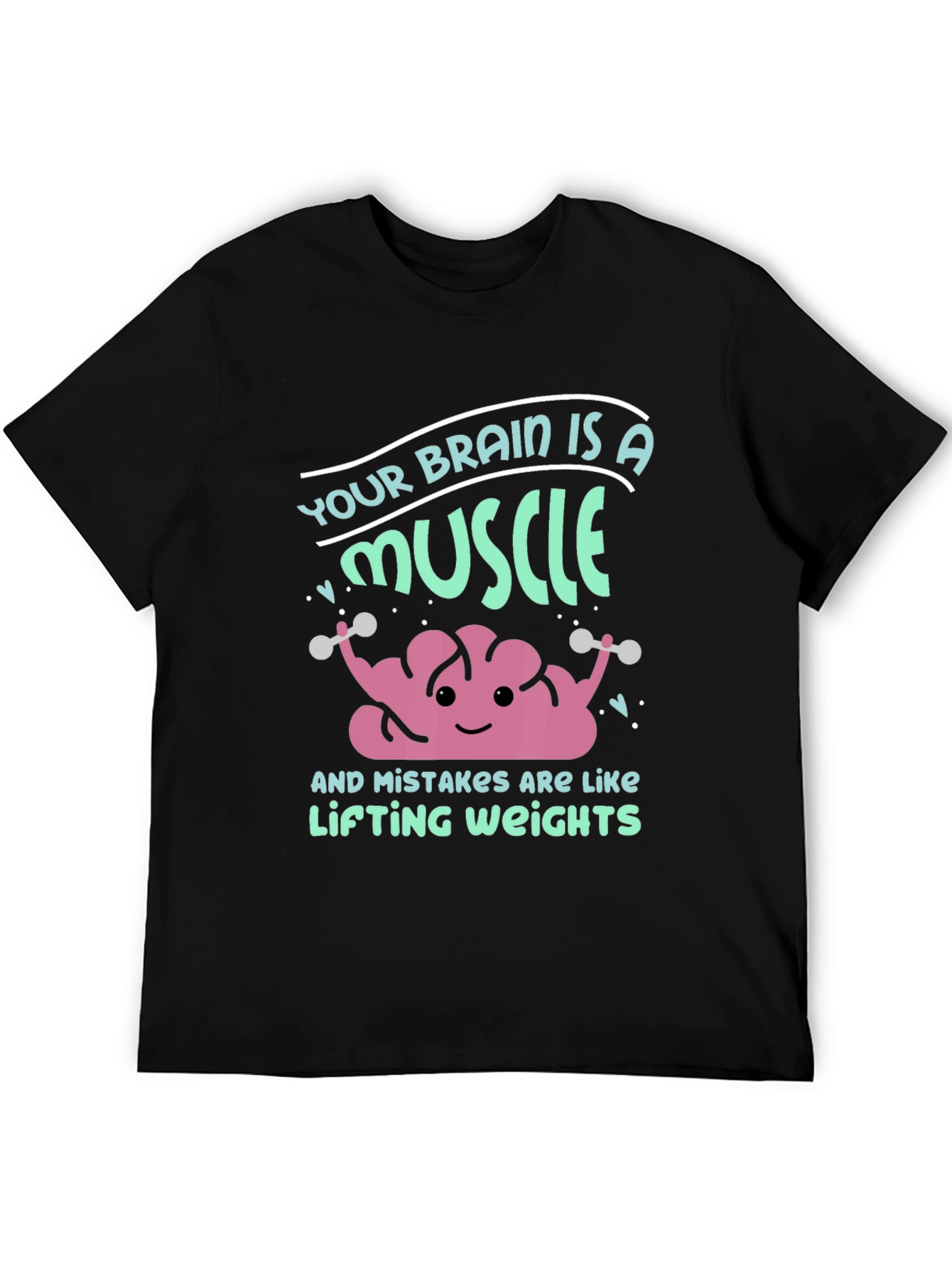 Brain Muscle Workout T-Shirt - Funny Motivational Tee