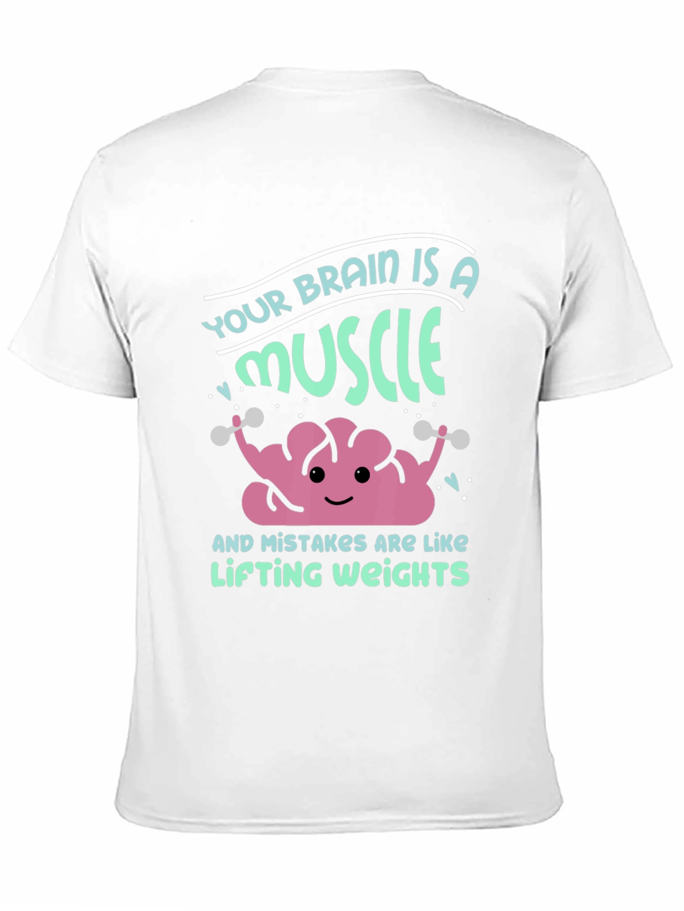 Brain Muscle Workout T-Shirt - Funny Motivational Tee