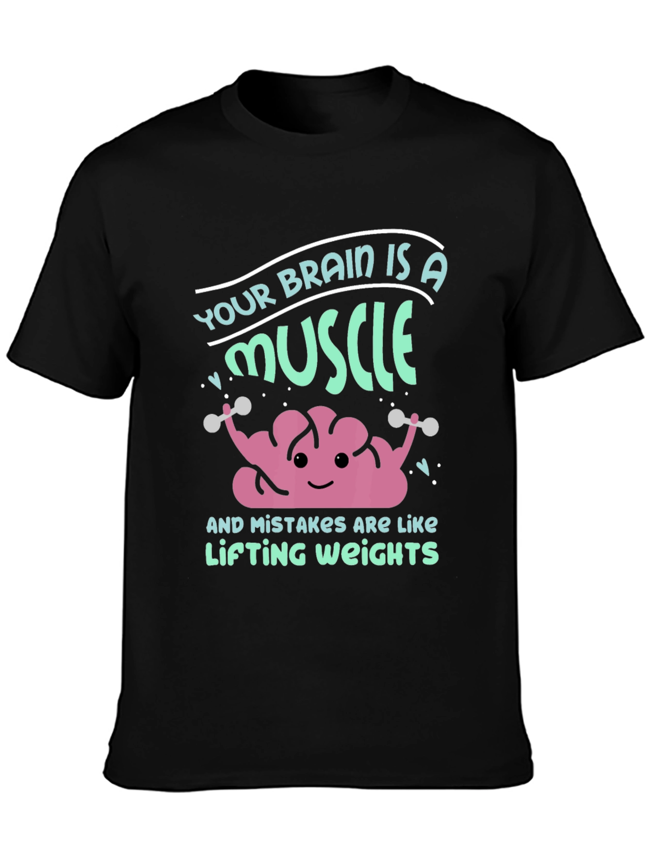 Brain Muscle Workout T-Shirt - Funny Motivational Tee