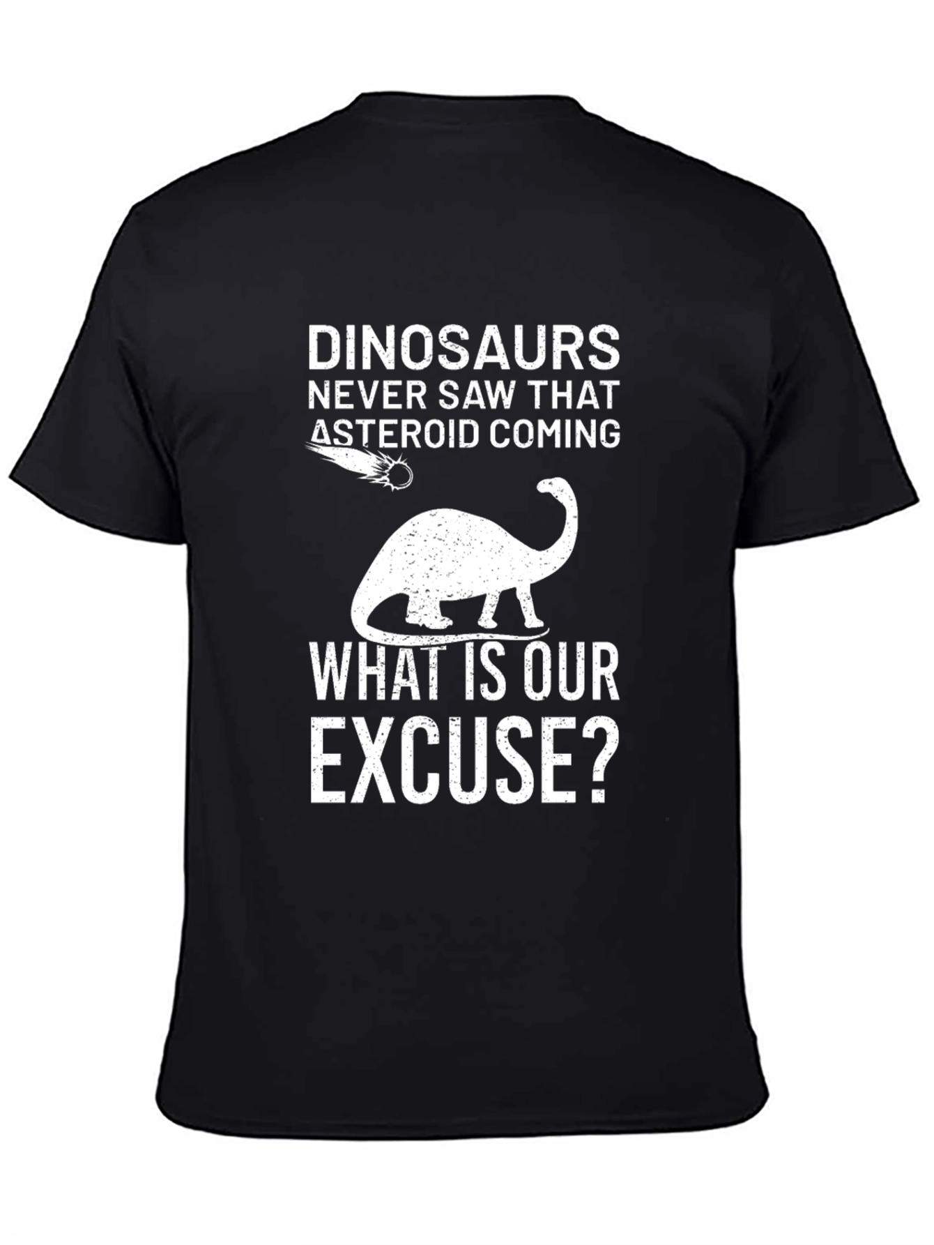 Dinosaurs Asteroid Graphic T-Shirt - Humorous Tee