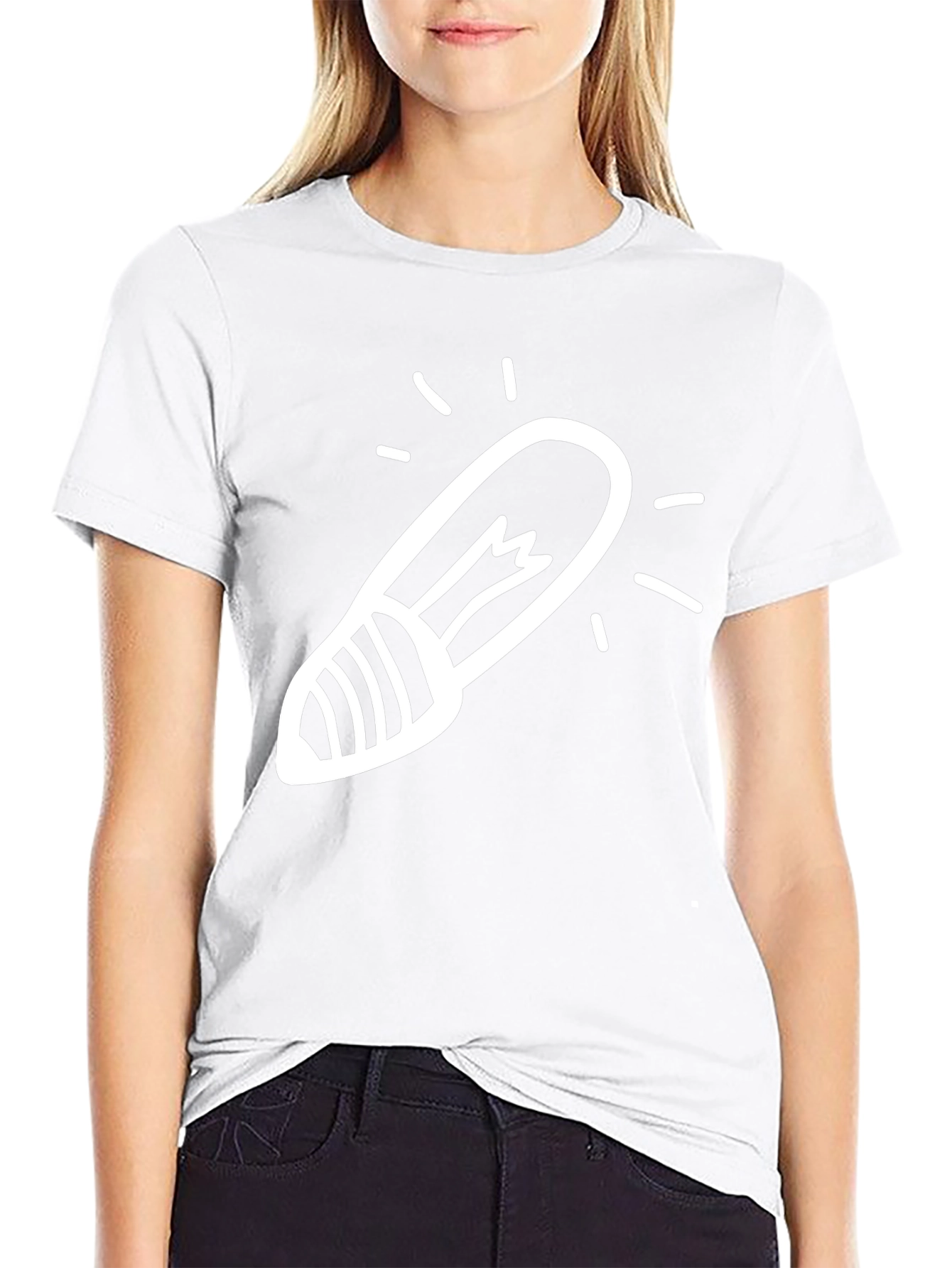 Mens Black Graphic Tee - Light Bulb Design