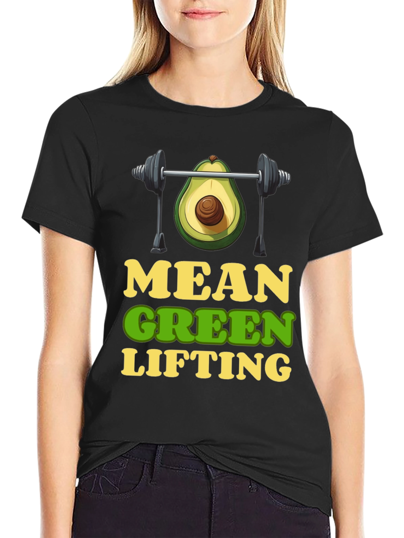Mean Green Lifting T-Shirt - Avocado Gym Humor