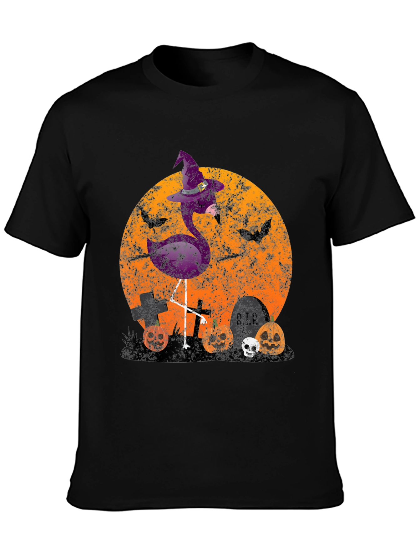 Halloween Flamingo Witch T-Shirt