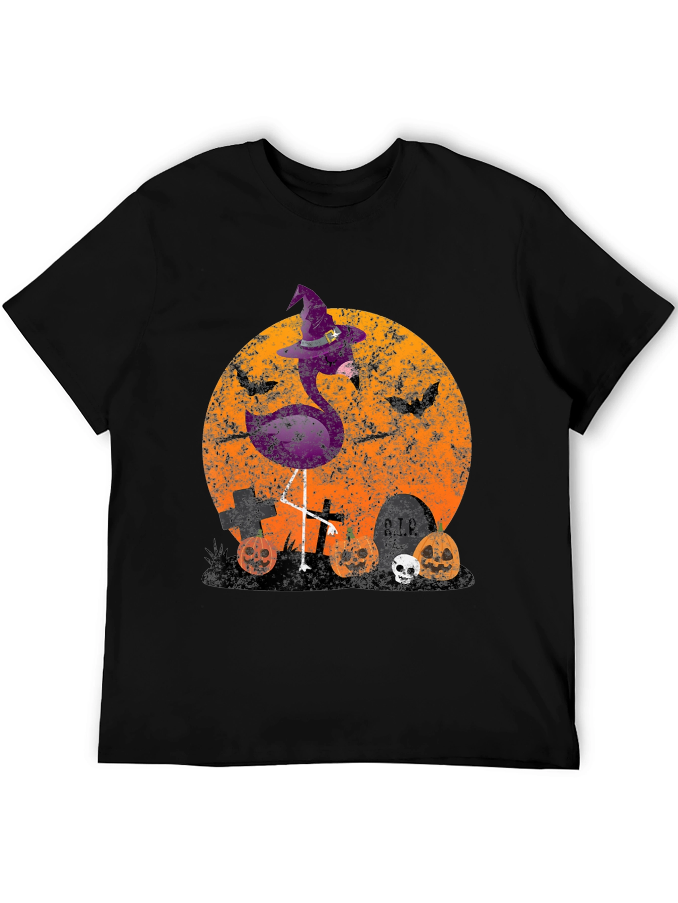 Halloween Flamingo Witch T-Shirt