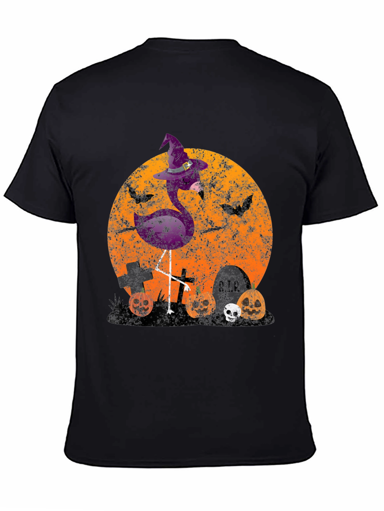 Halloween Flamingo Witch T-Shirt