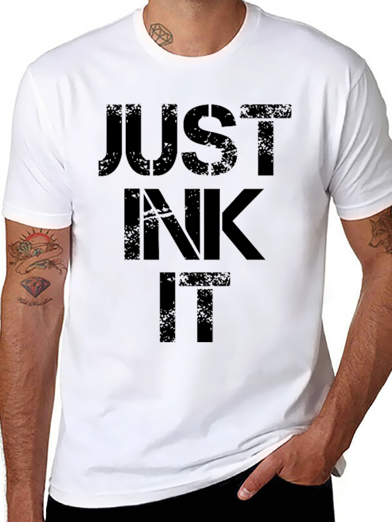 Just Ink It Mens Black Graphic Tee