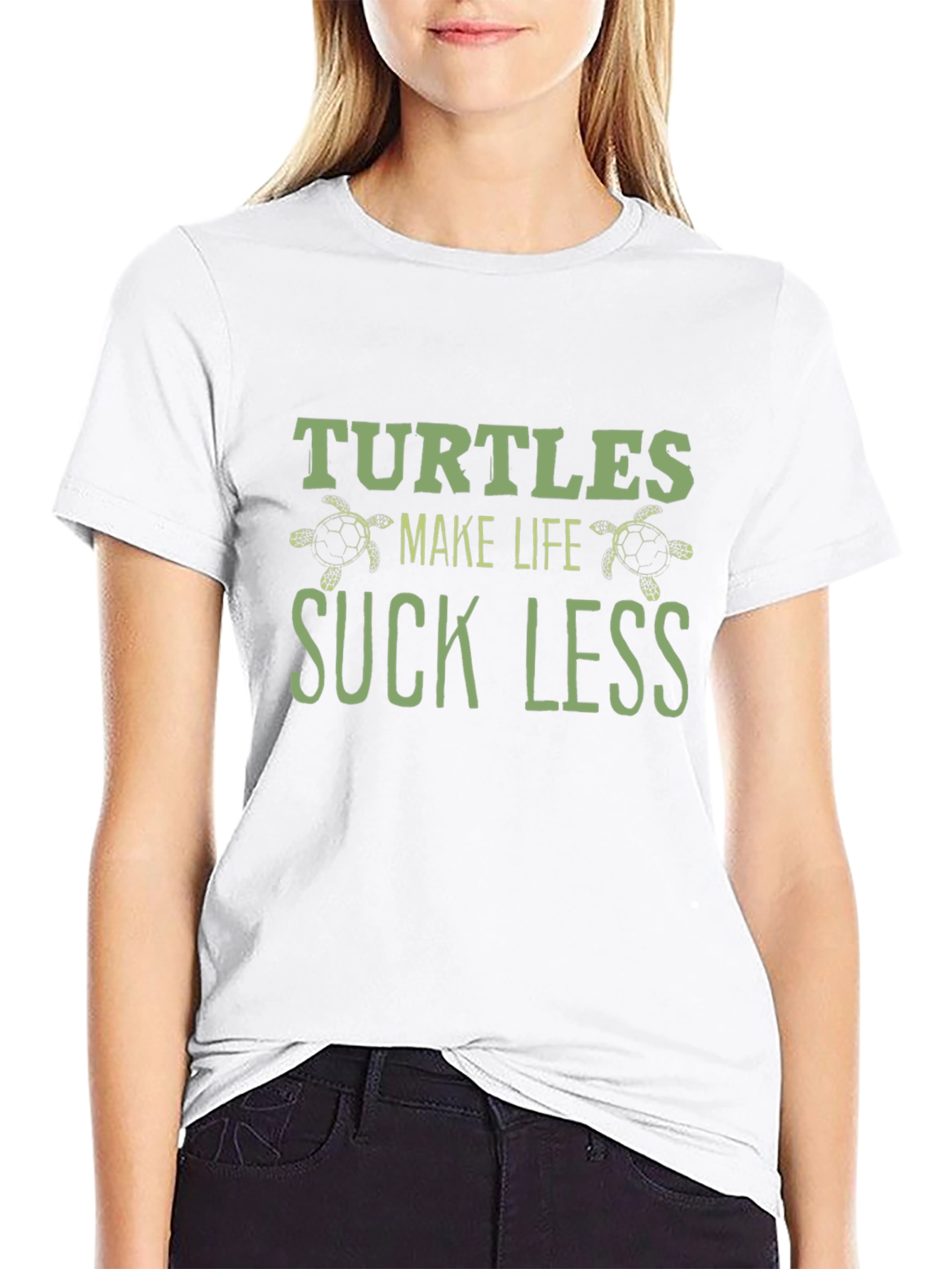 Turtles Make Life Suck Less Black T-Shirt
