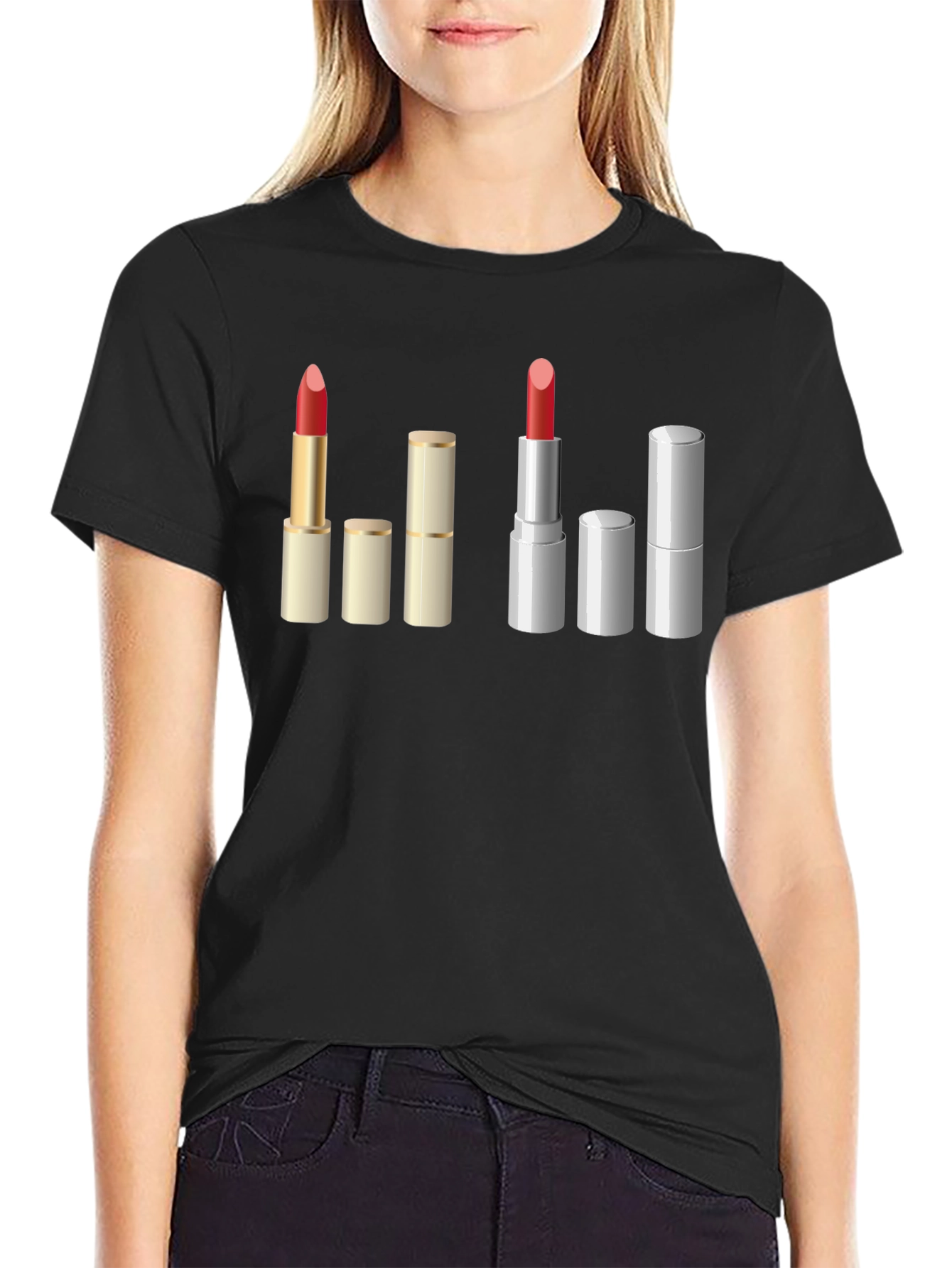 Lipstick Graphic T-Shirt - Unique Makeup Design