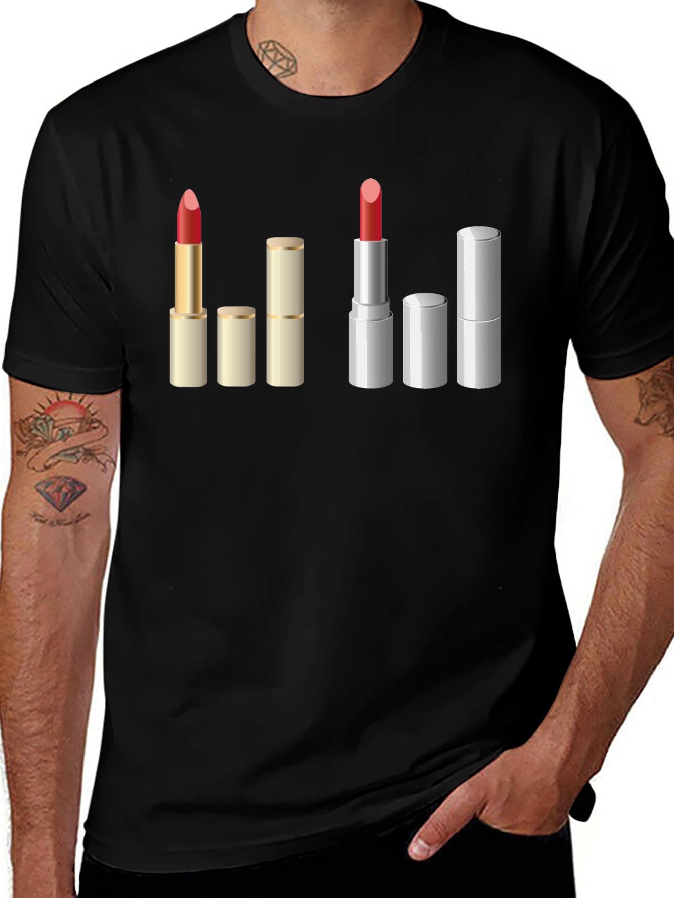 Lipstick Graphic T-Shirt - Unique Makeup Design