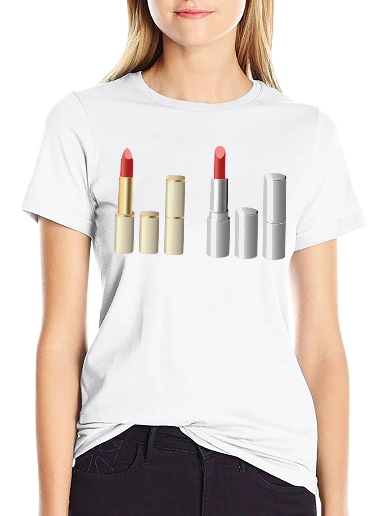 Lipstick Graphic T-Shirt - Unique Makeup Design