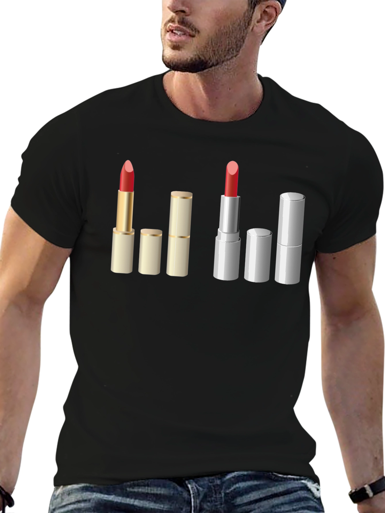 Lipstick Graphic T-Shirt - Unique Makeup Design