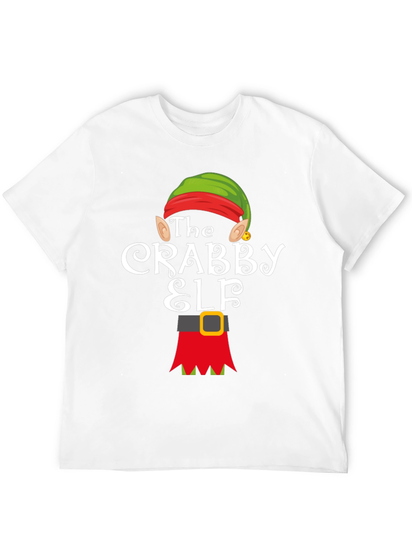 The Crabby Elf Funny Christmas Graphic T-Shirt