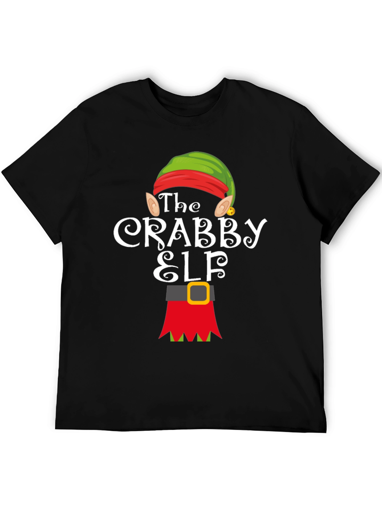 The Crabby Elf Funny Christmas Graphic T-Shirt