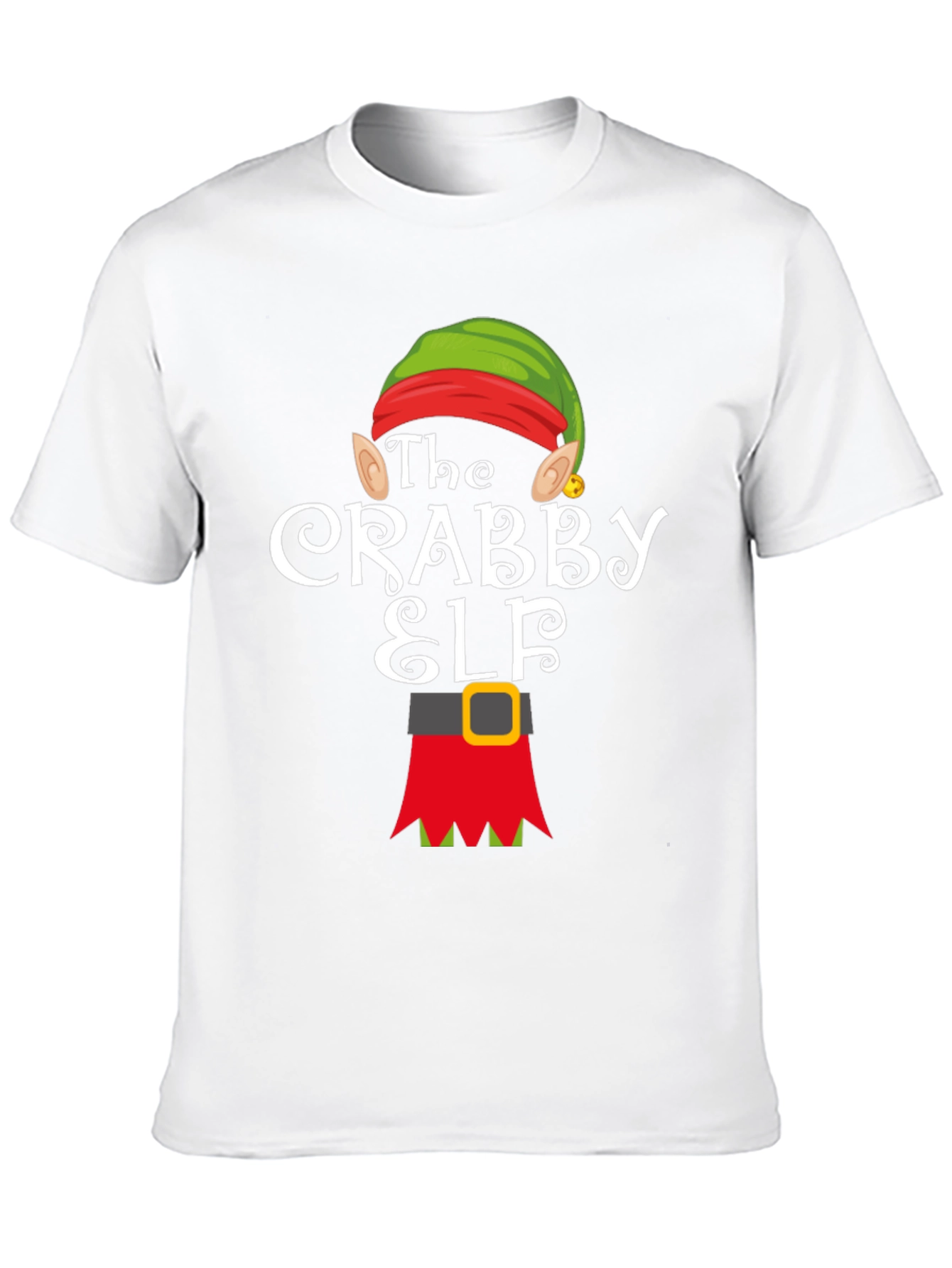 The Crabby Elf Funny Christmas Graphic T-Shirt
