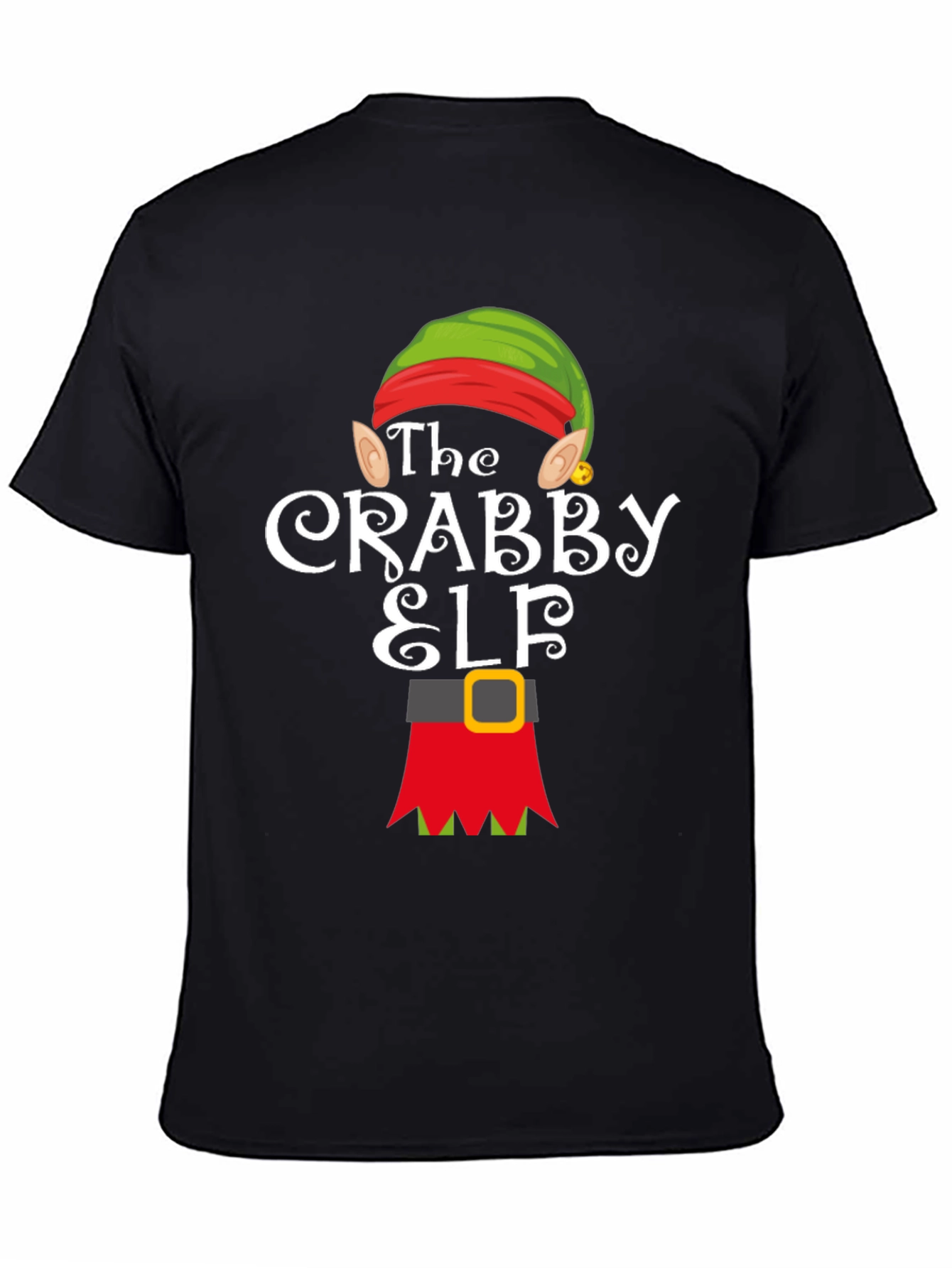The Crabby Elf Funny Christmas Graphic T-Shirt