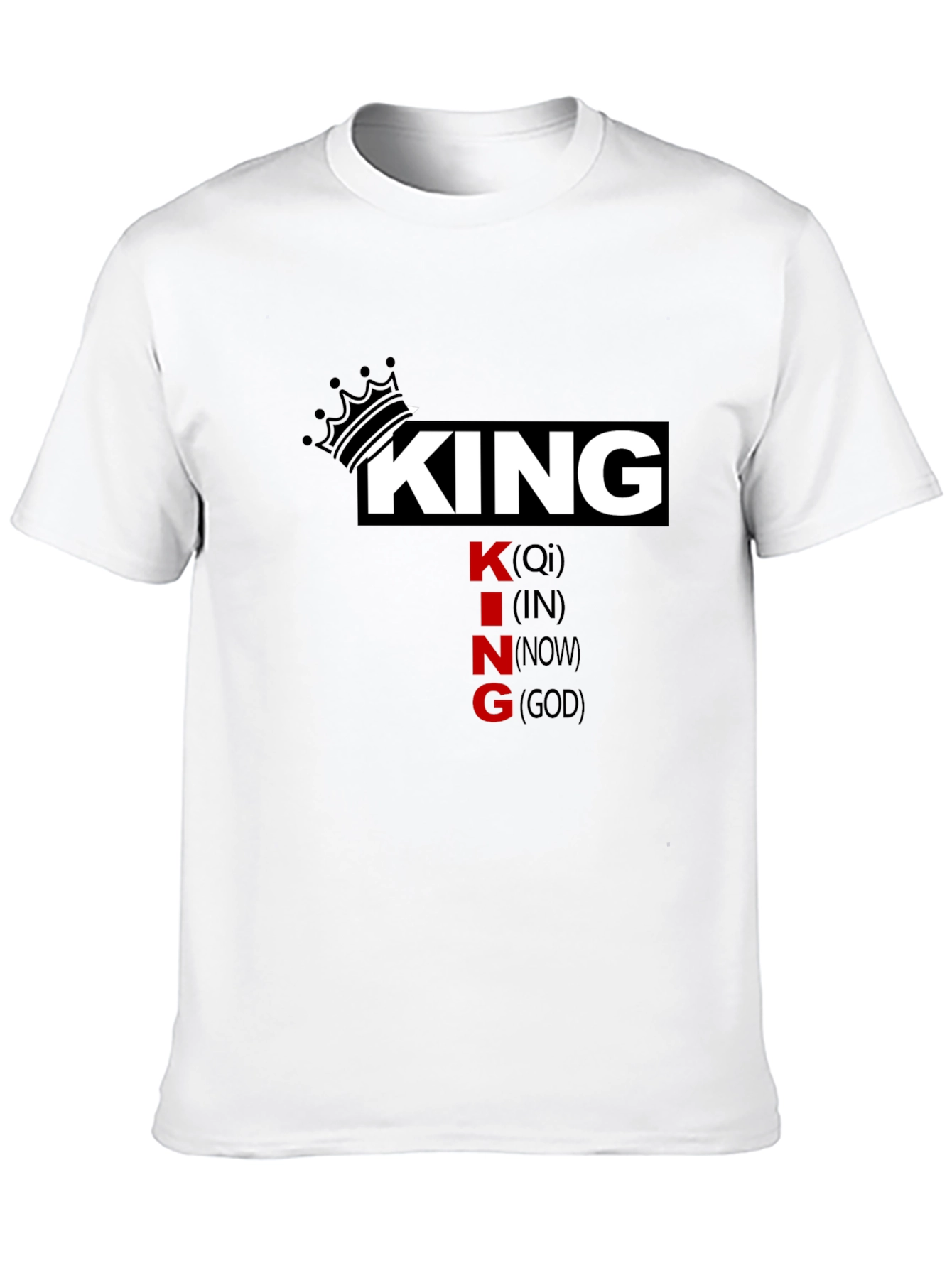 King Qi In Now God Black T-Shirt