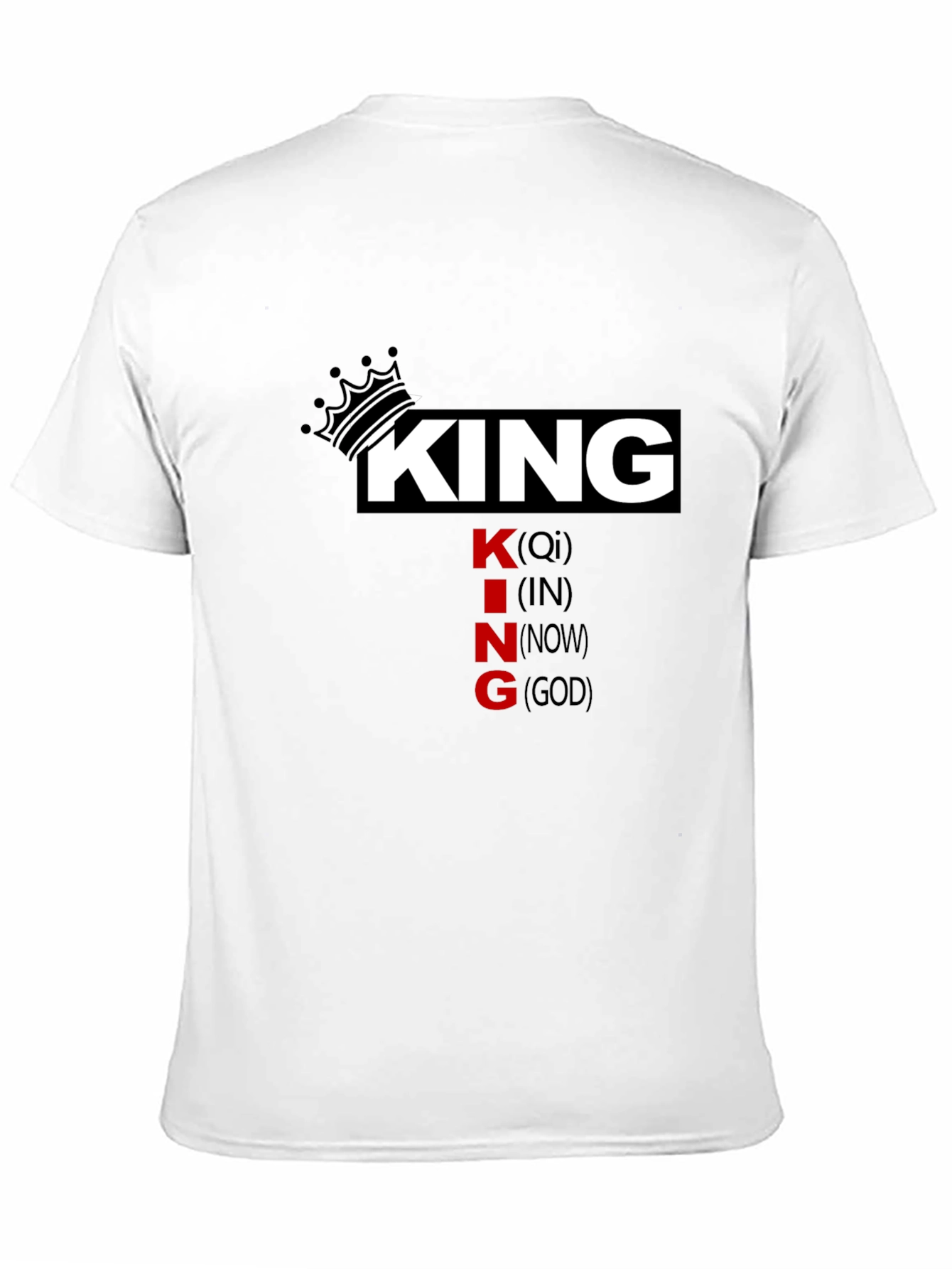 King Qi In Now God Black T-Shirt