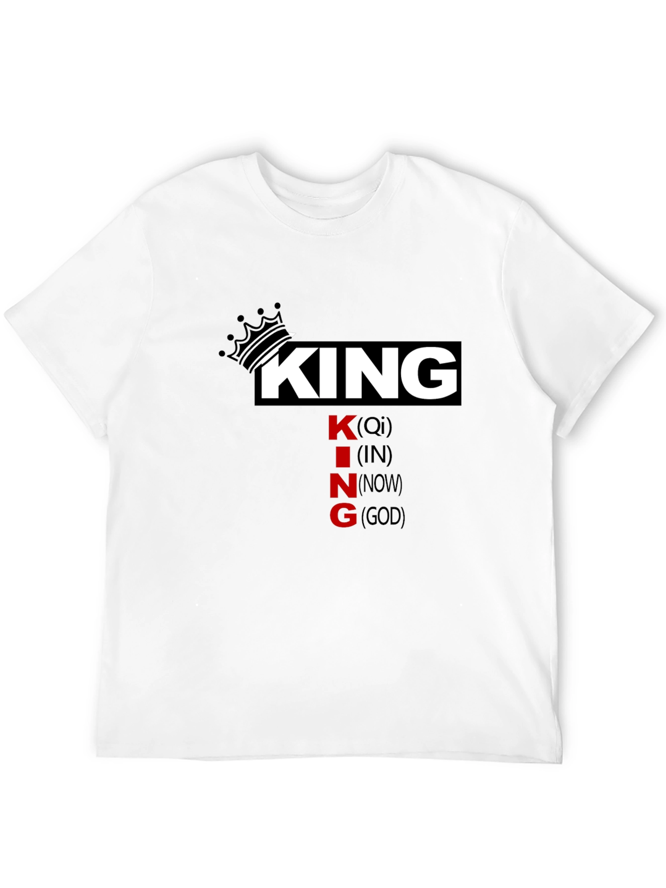 King Qi In Now God Black T-Shirt