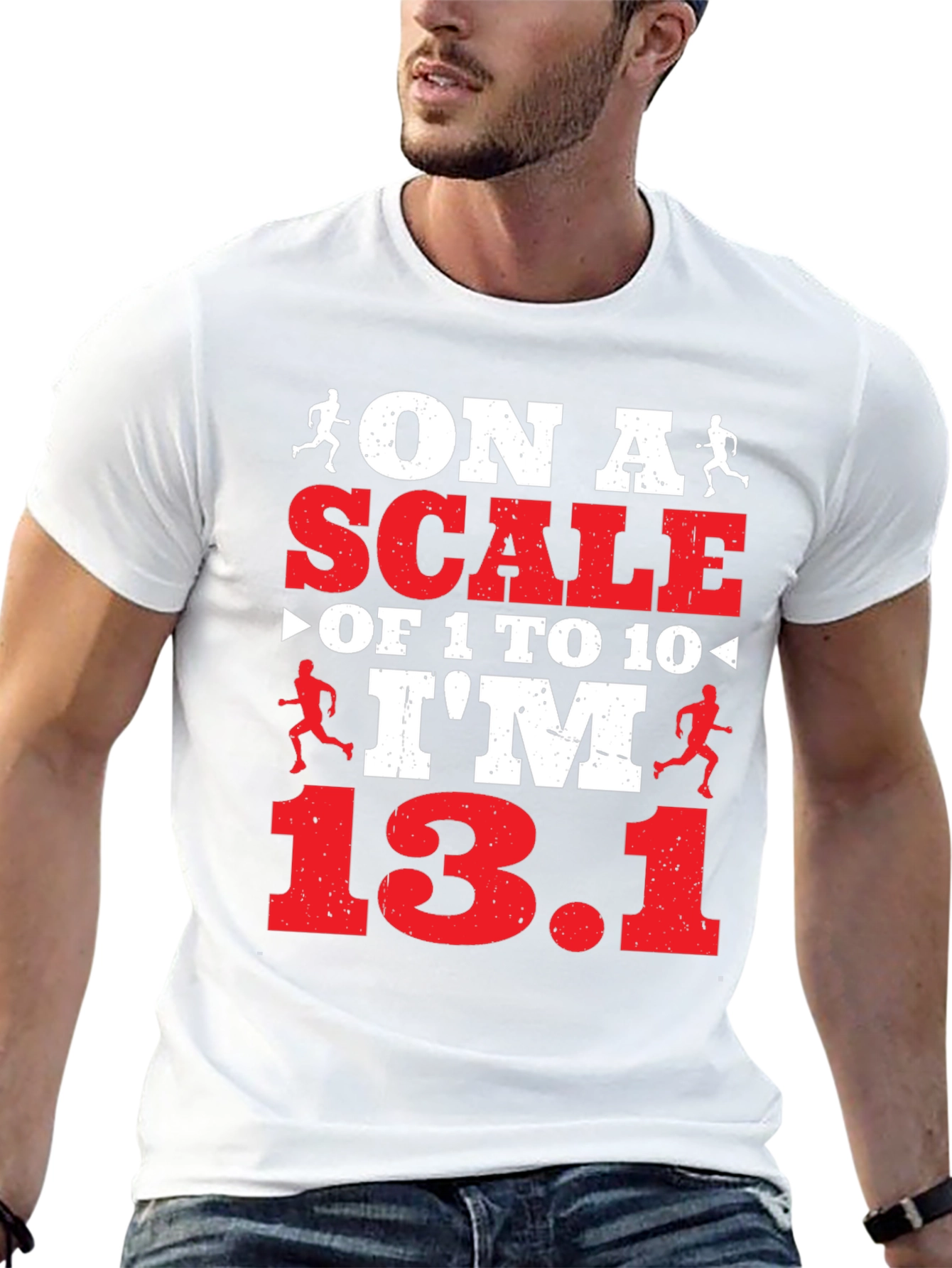 On a Scale Funny Running T-Shirt