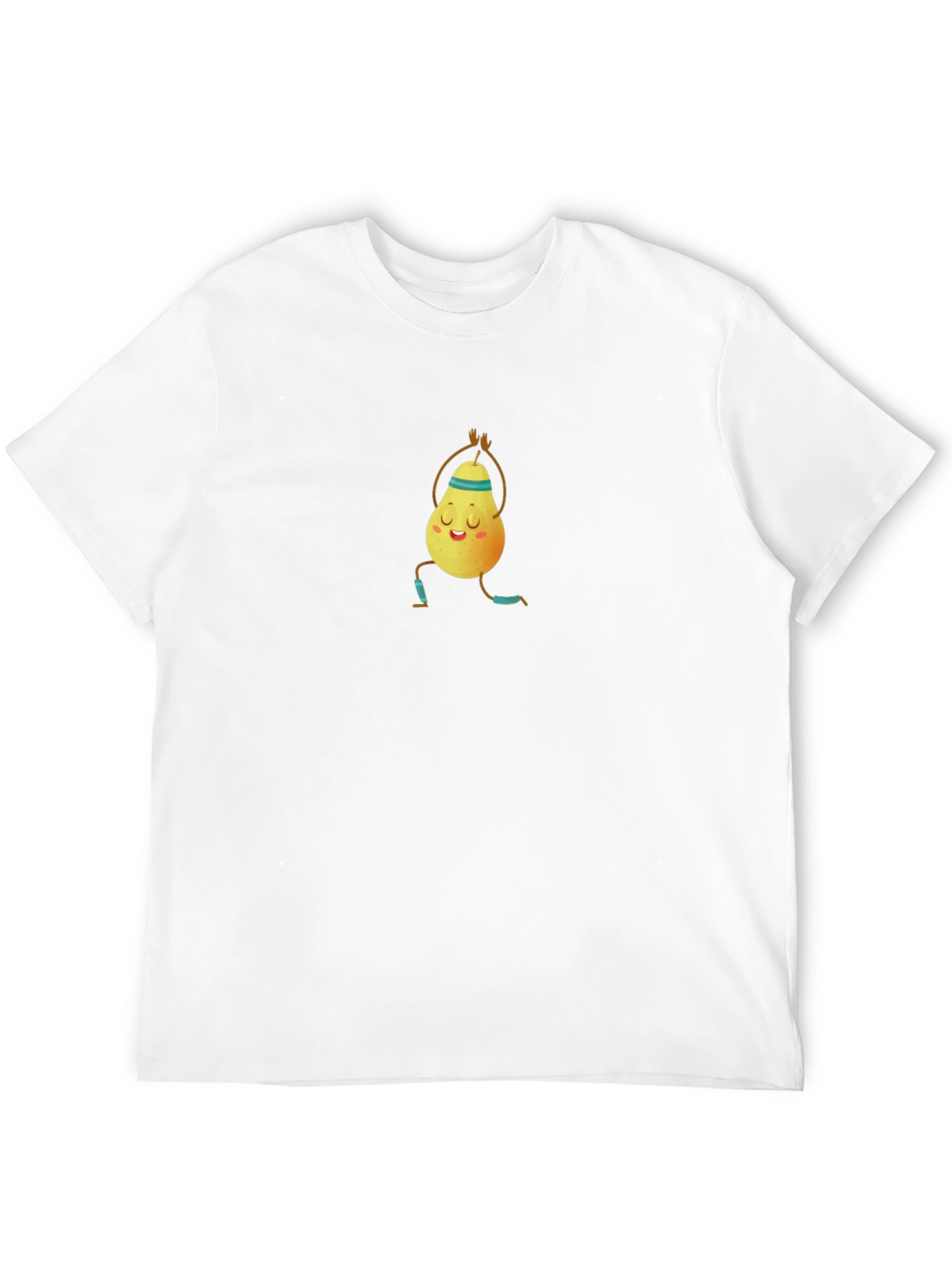Yoga Pear Graphic Tee - Black Cotton T-Shirt