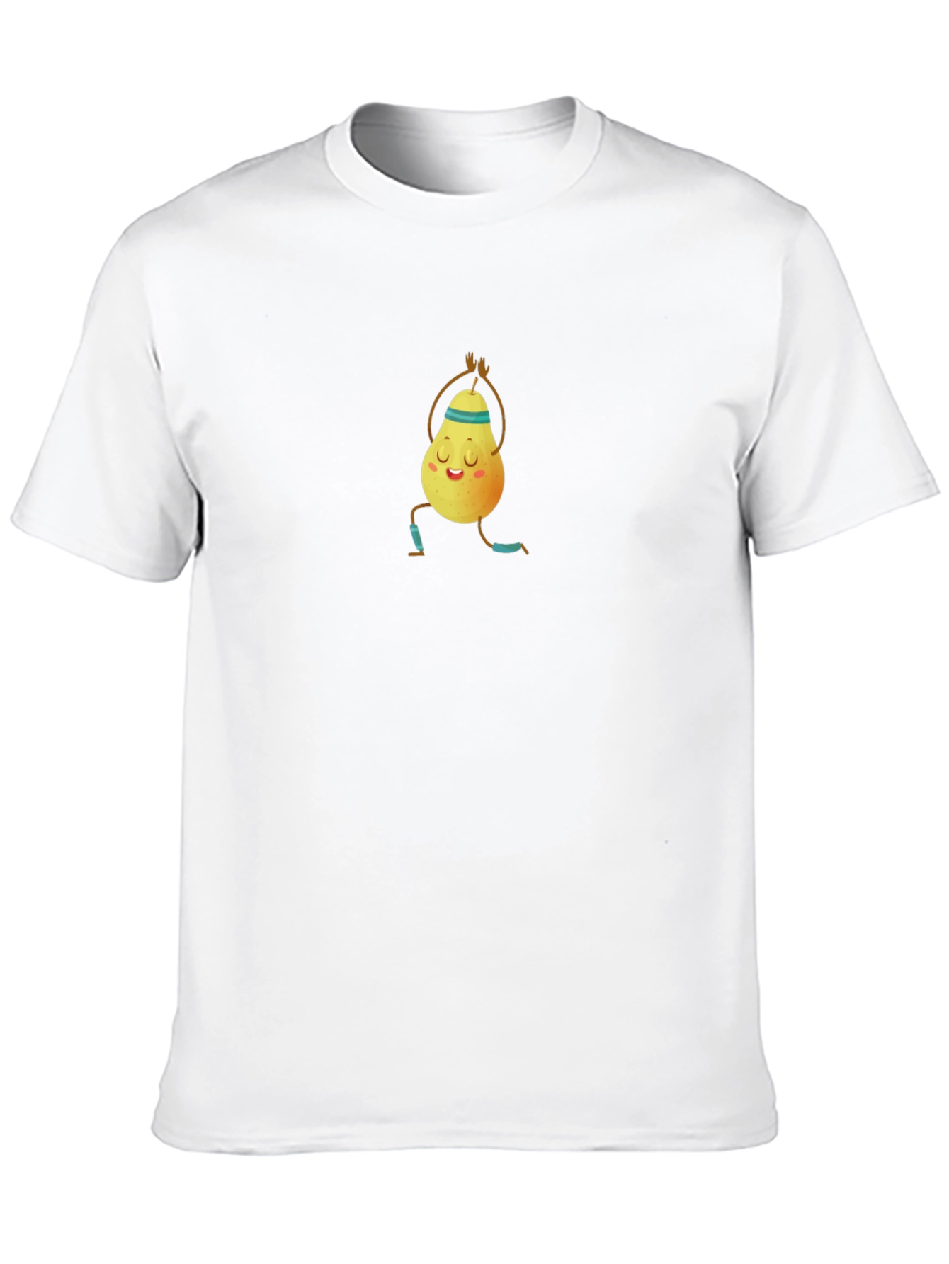 Yoga Pear Graphic Tee - Black Cotton T-Shirt