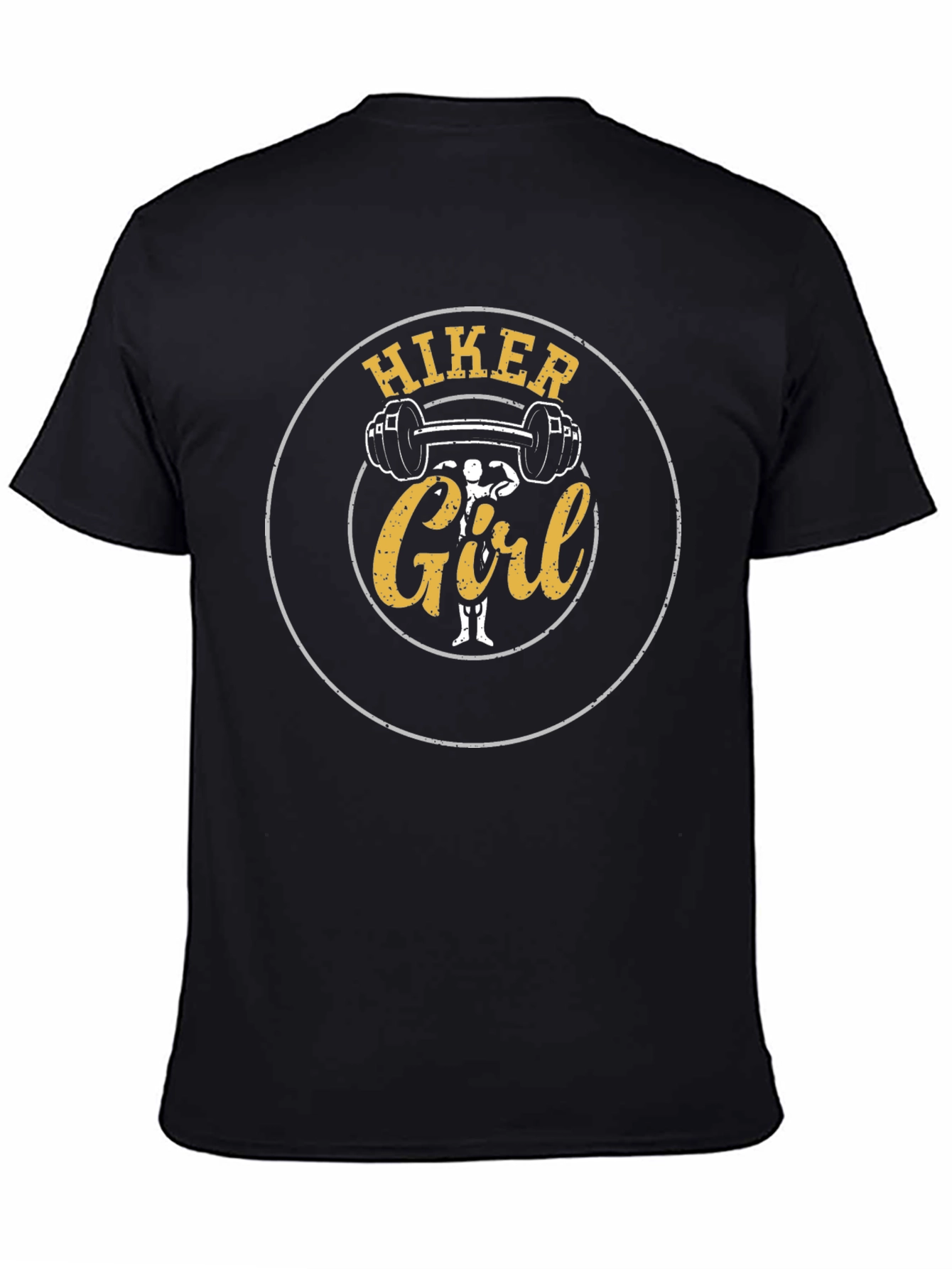 Hiker Girl Weightlifting T-Shirt - Black
