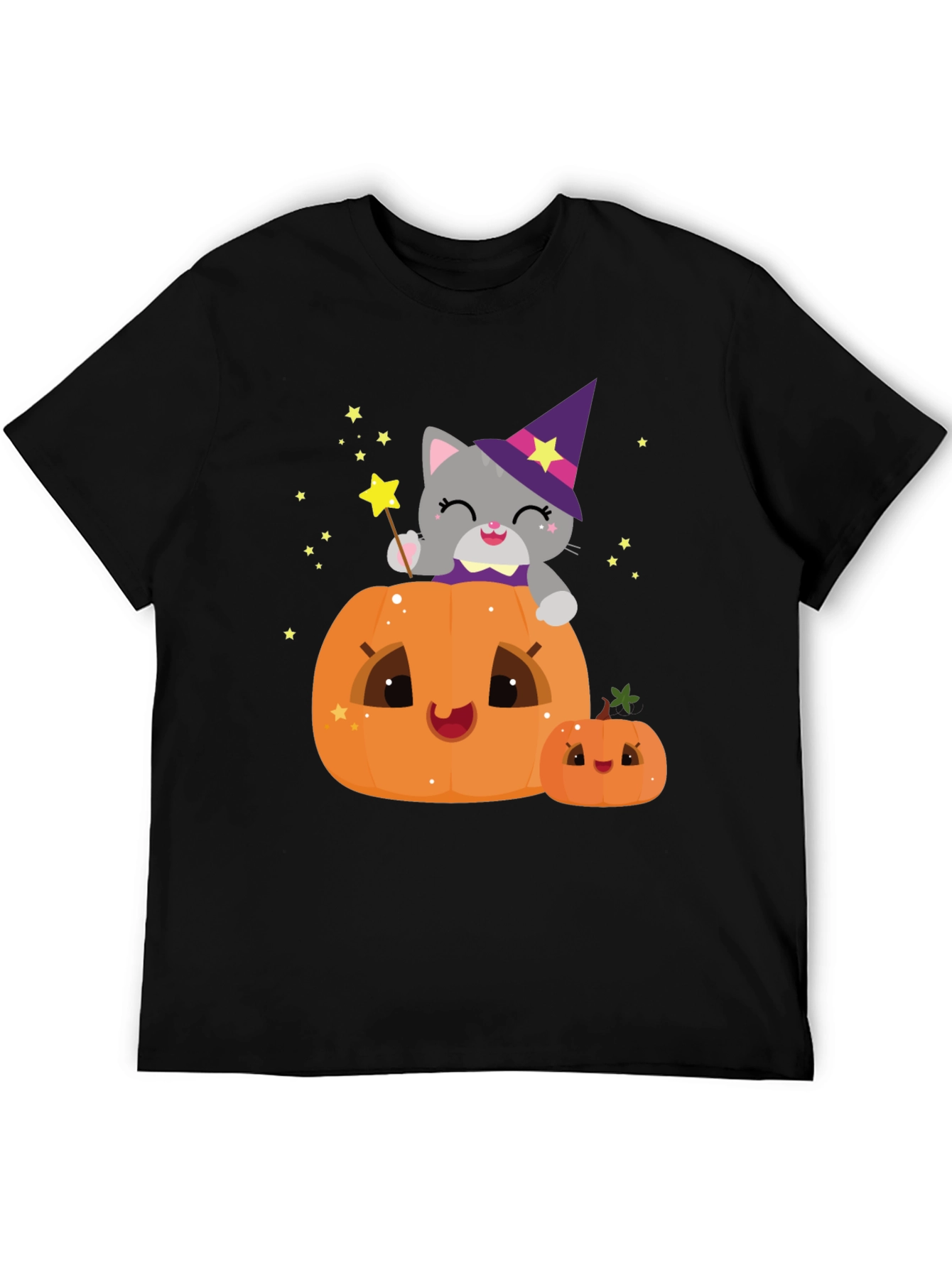 Halloween Cat Pumpkin T-Shirt - Spooky Cute Tee